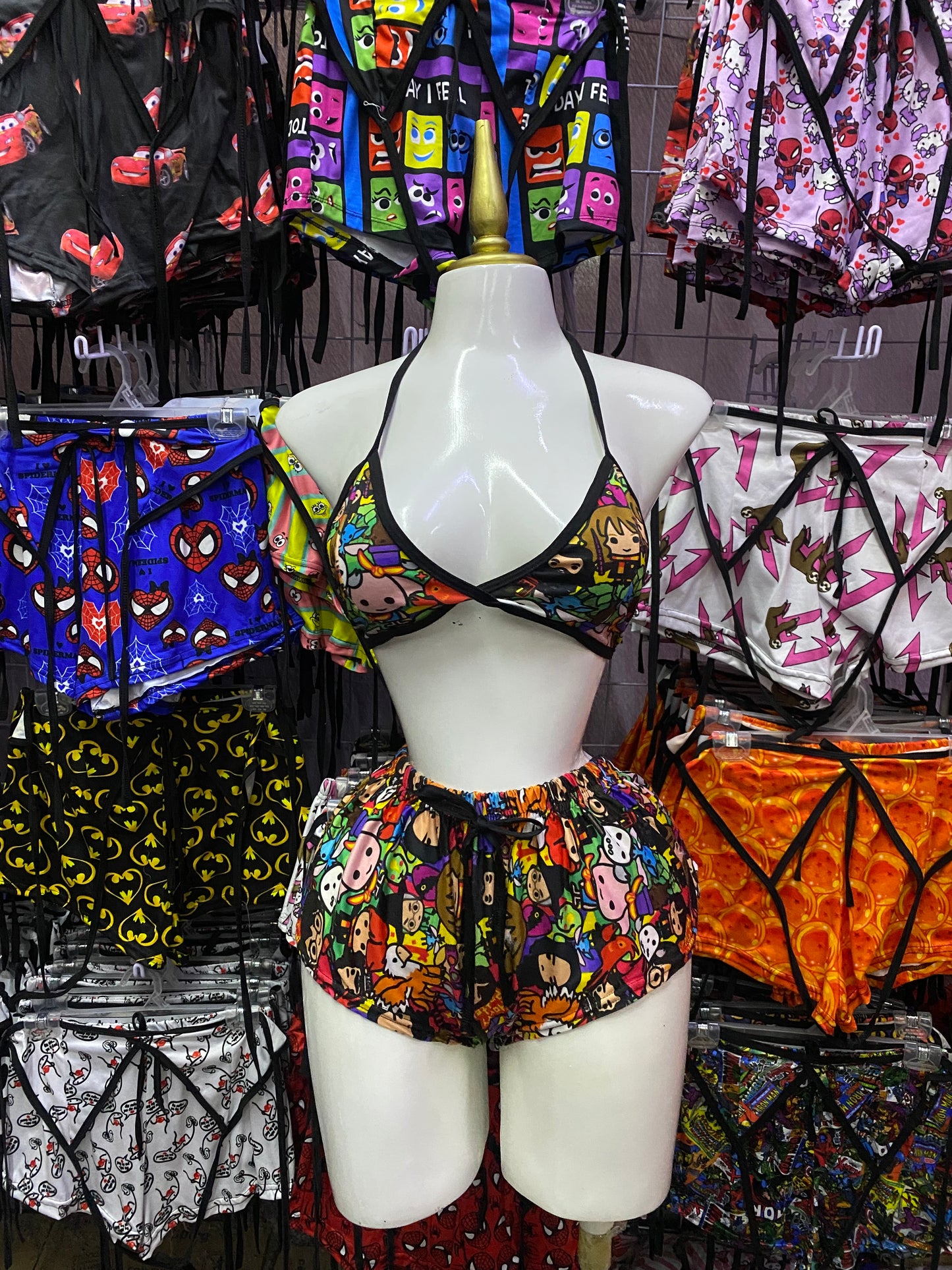 Personajes harry potter Pijama de dama short con top individual de dama