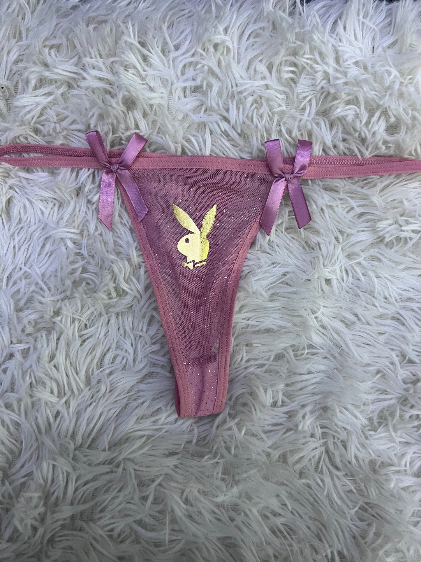 Play Boy Rosa Delgada Tanga De Dama