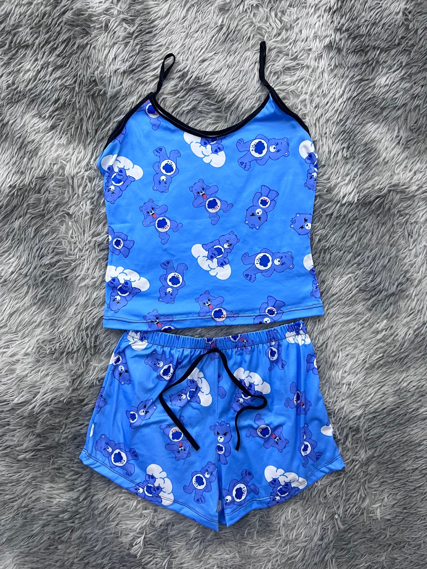 osito cariñosito azul blusa con short unitalla de brush
