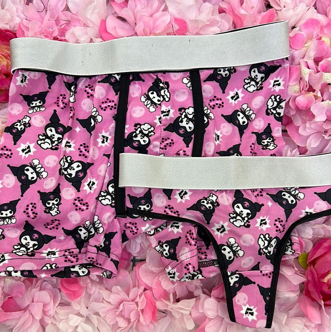 Kuromi Corazón Negro Duo Unitalla Con Tanga