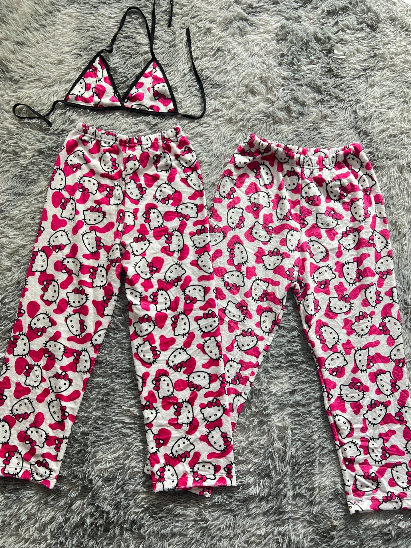 Hello kitty vaca duo de pijama afelpado