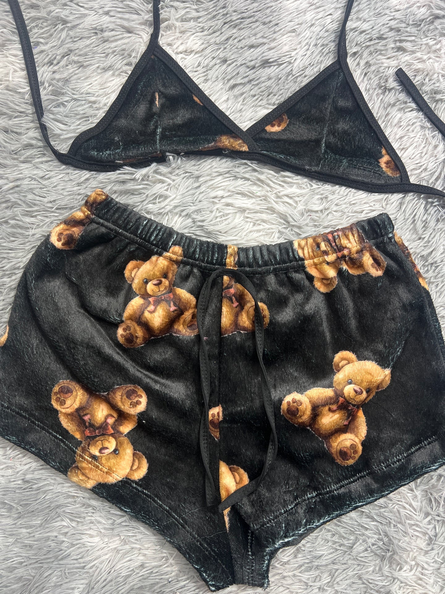 Osos Top con short Unitalla de afelpado