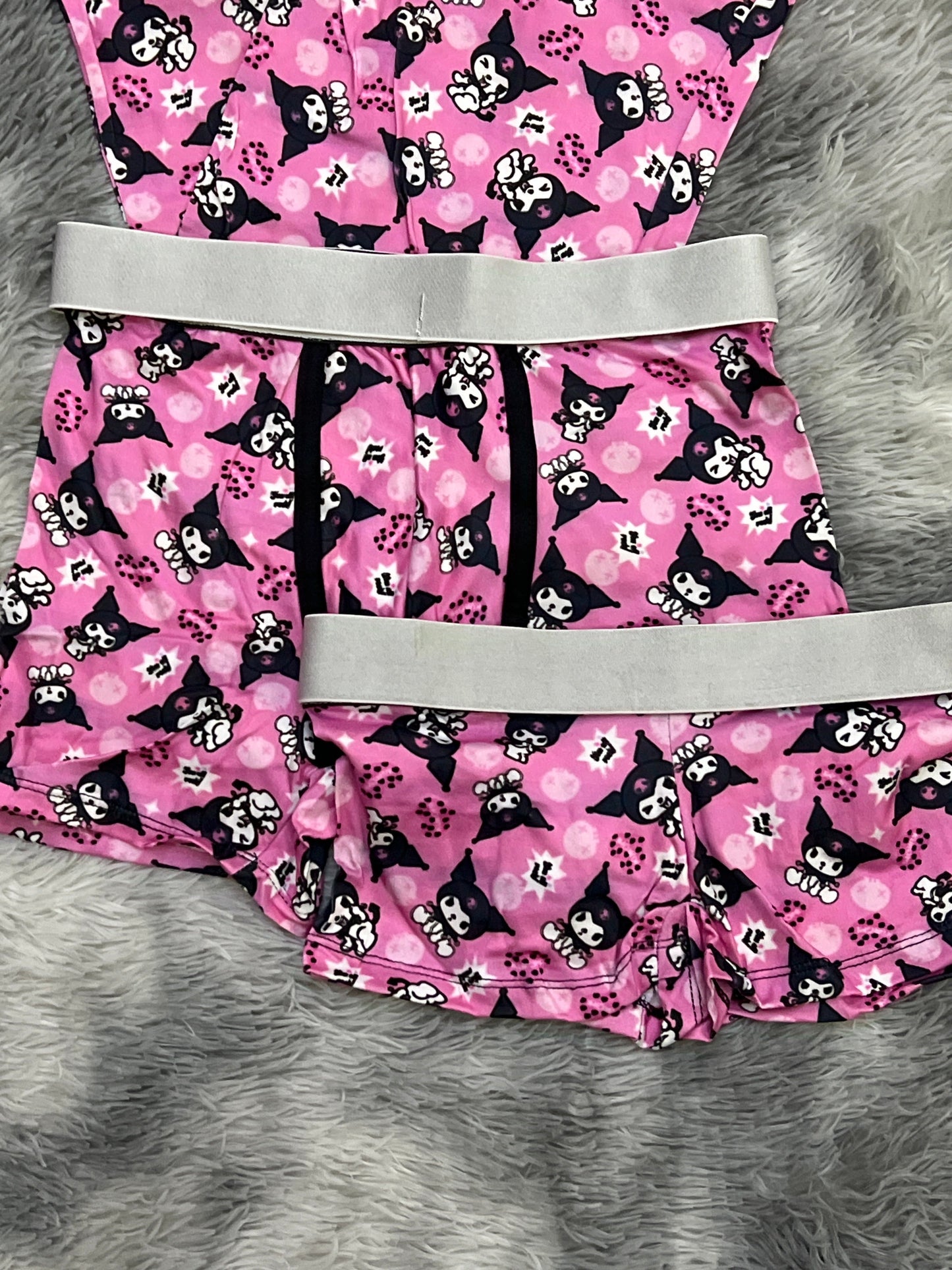 Kuromi Negro Duo de pijama 5 piezas