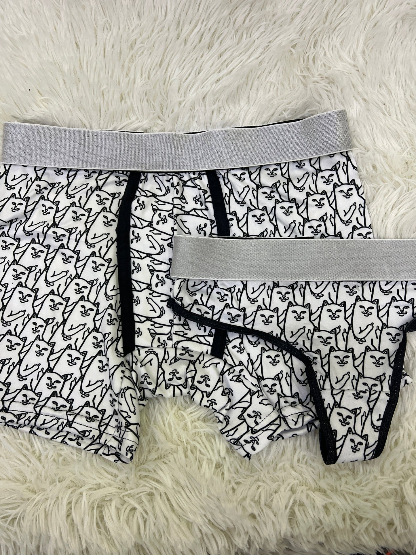 Gato Print Negro duo unitalla con tanga