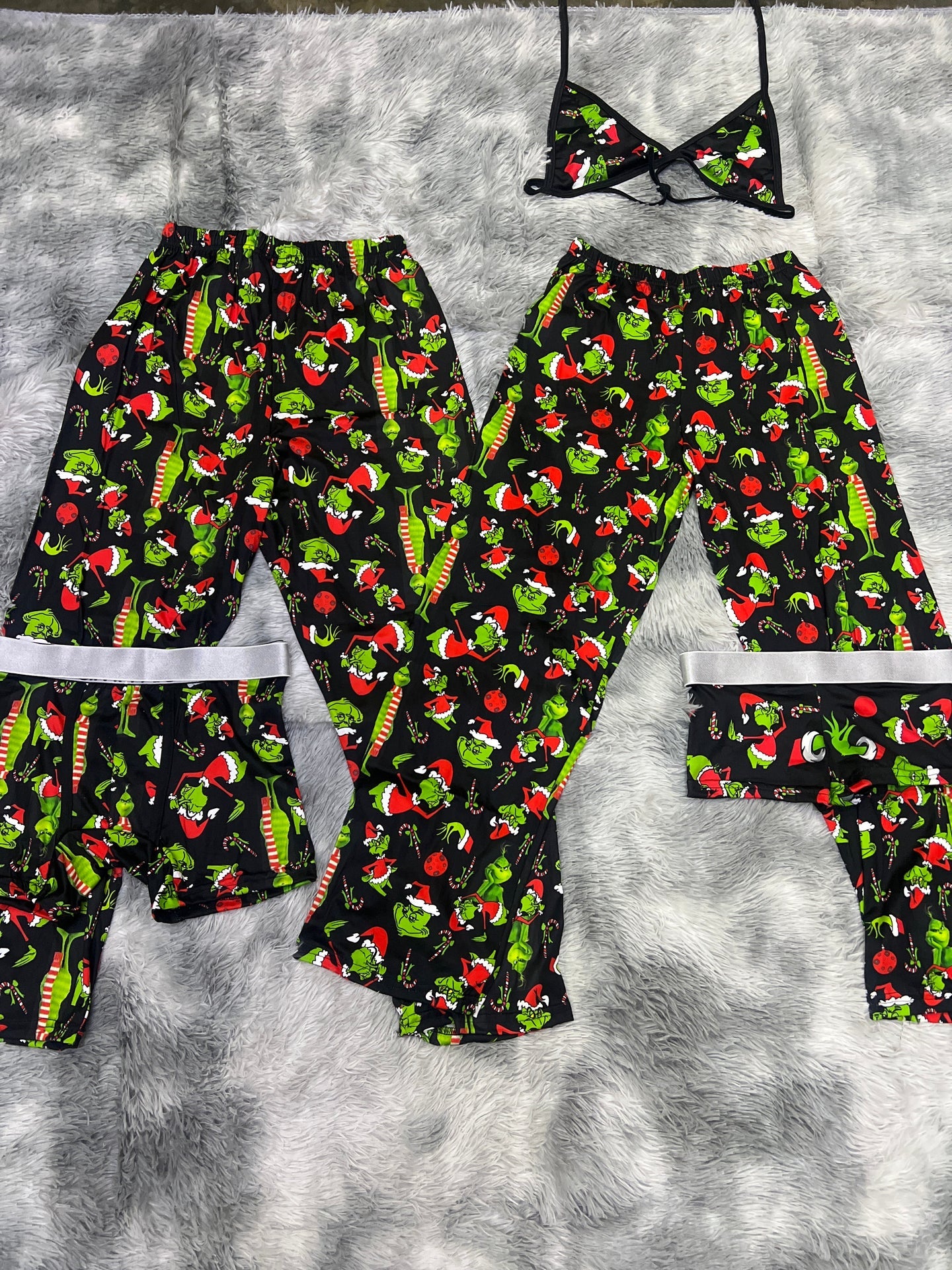 Grinch Green 5 Piece Pajama Set For Men Christmas 😄🎄