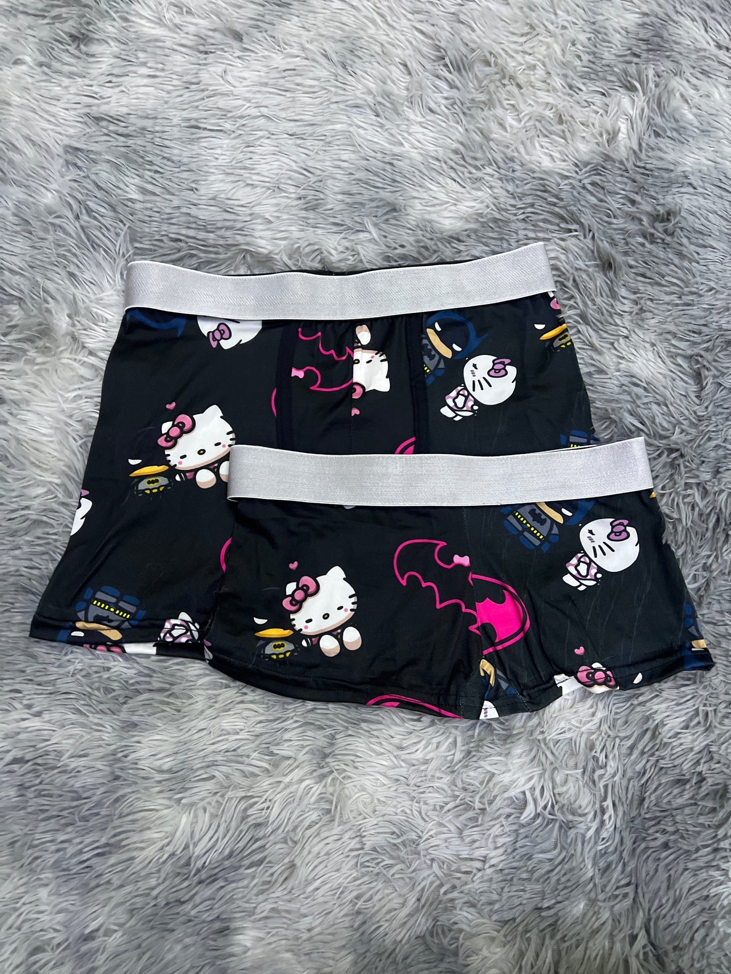 Kitty Batman Print Negro Duo Unitalla Con boxer.