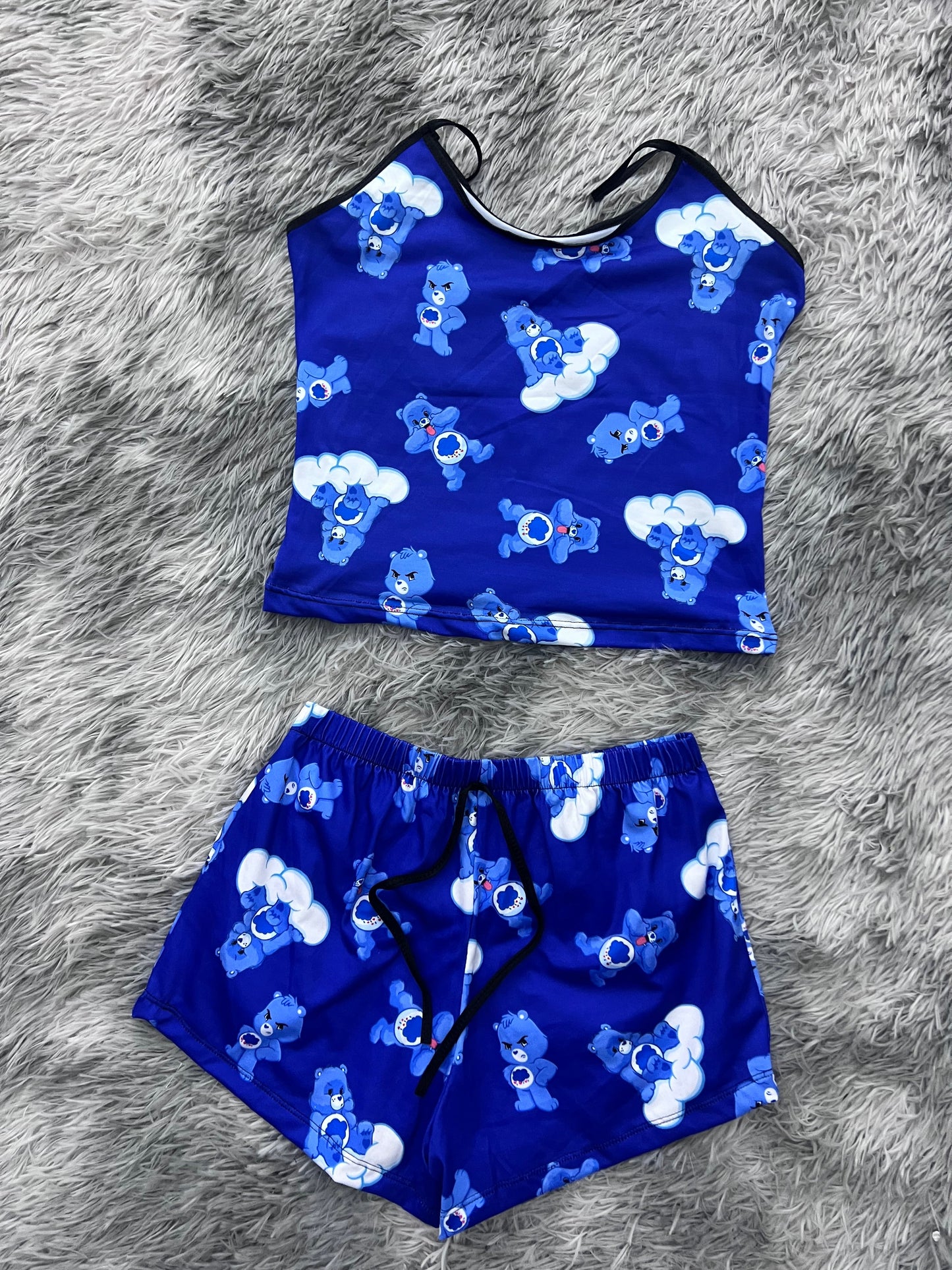 osito cariñosito azul rey blusa con short unitalla de brush
