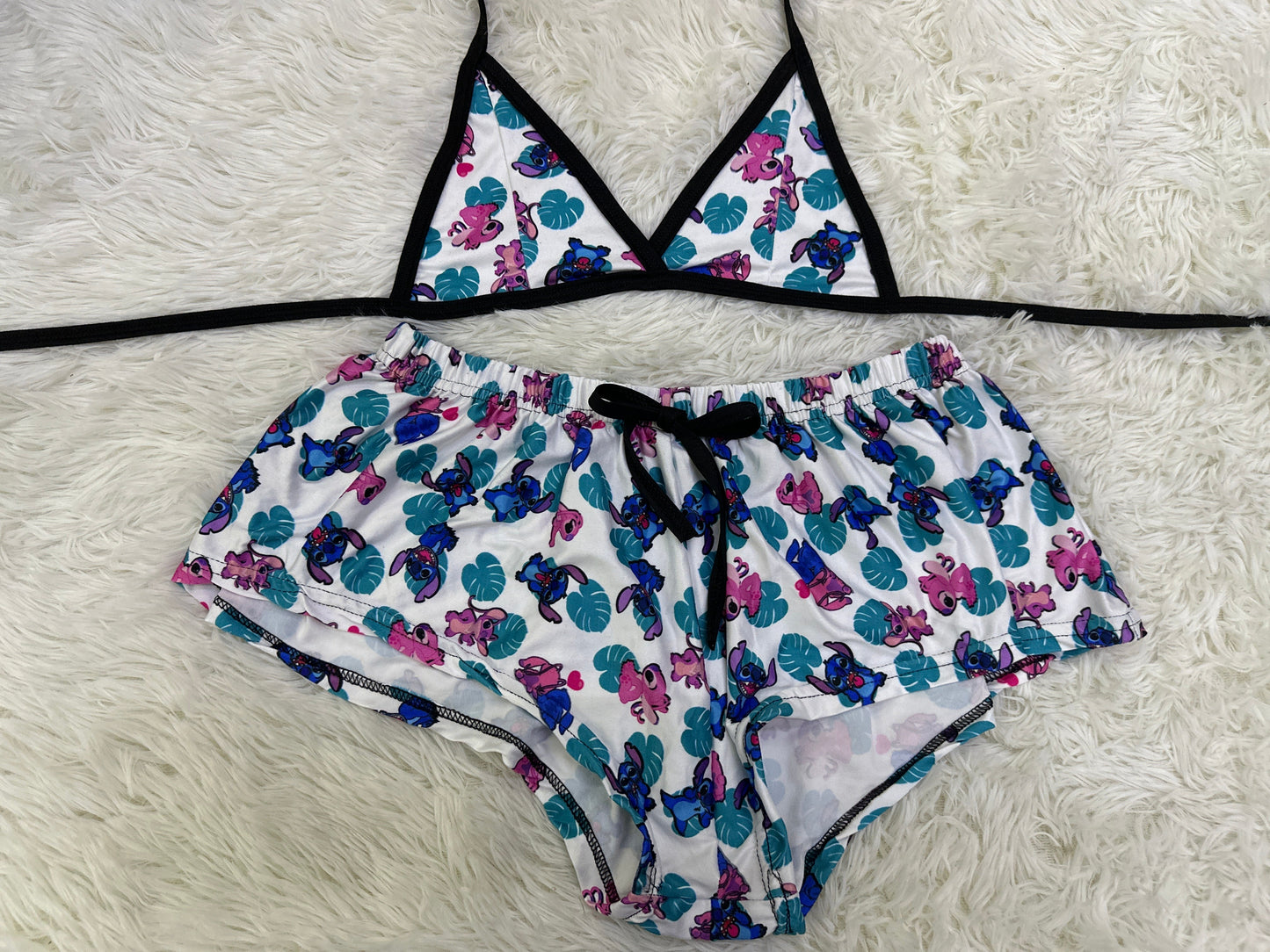 Stitch Azul duo short con top