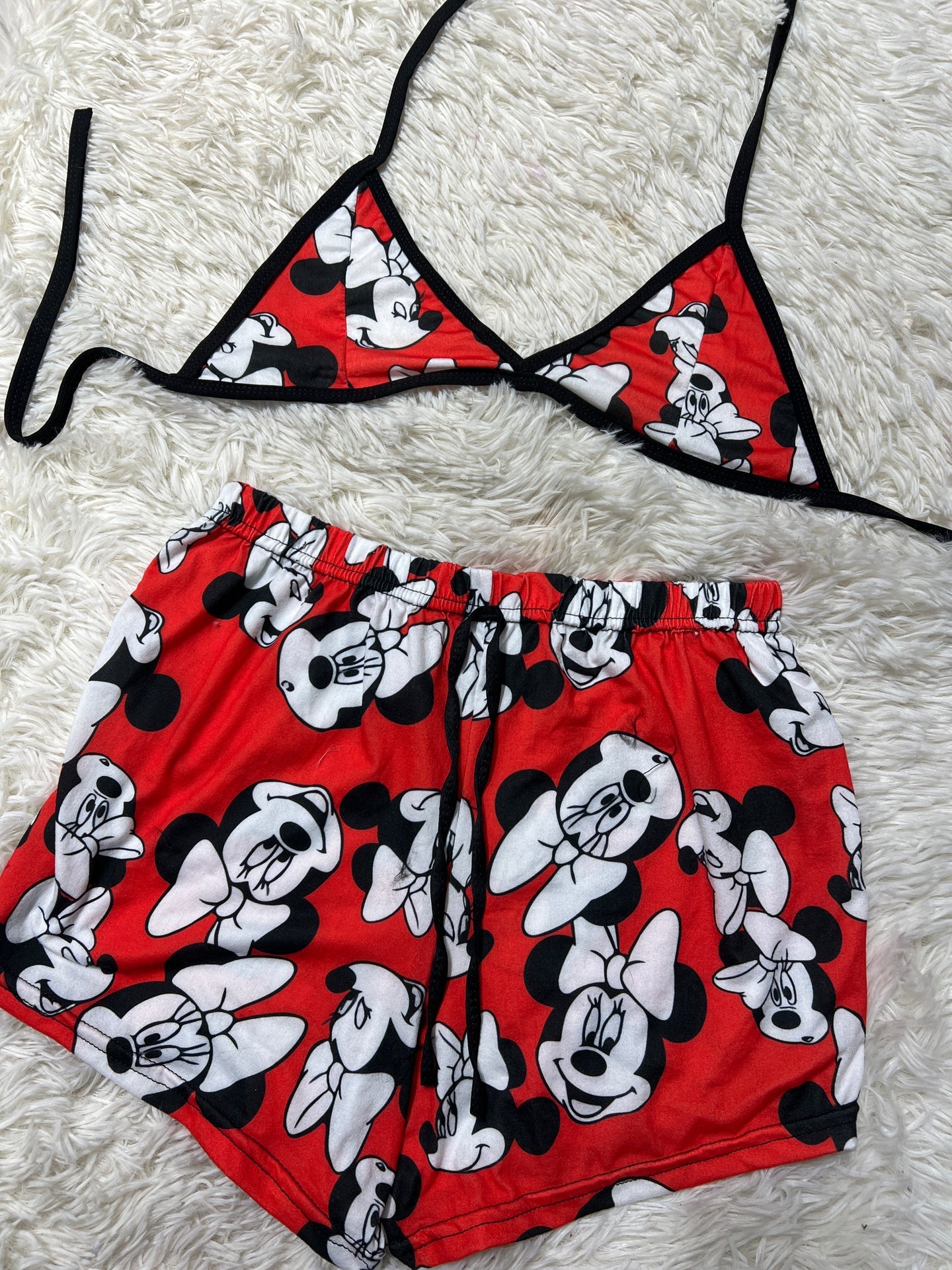 Minnie Mouse top con short unitalla de brush