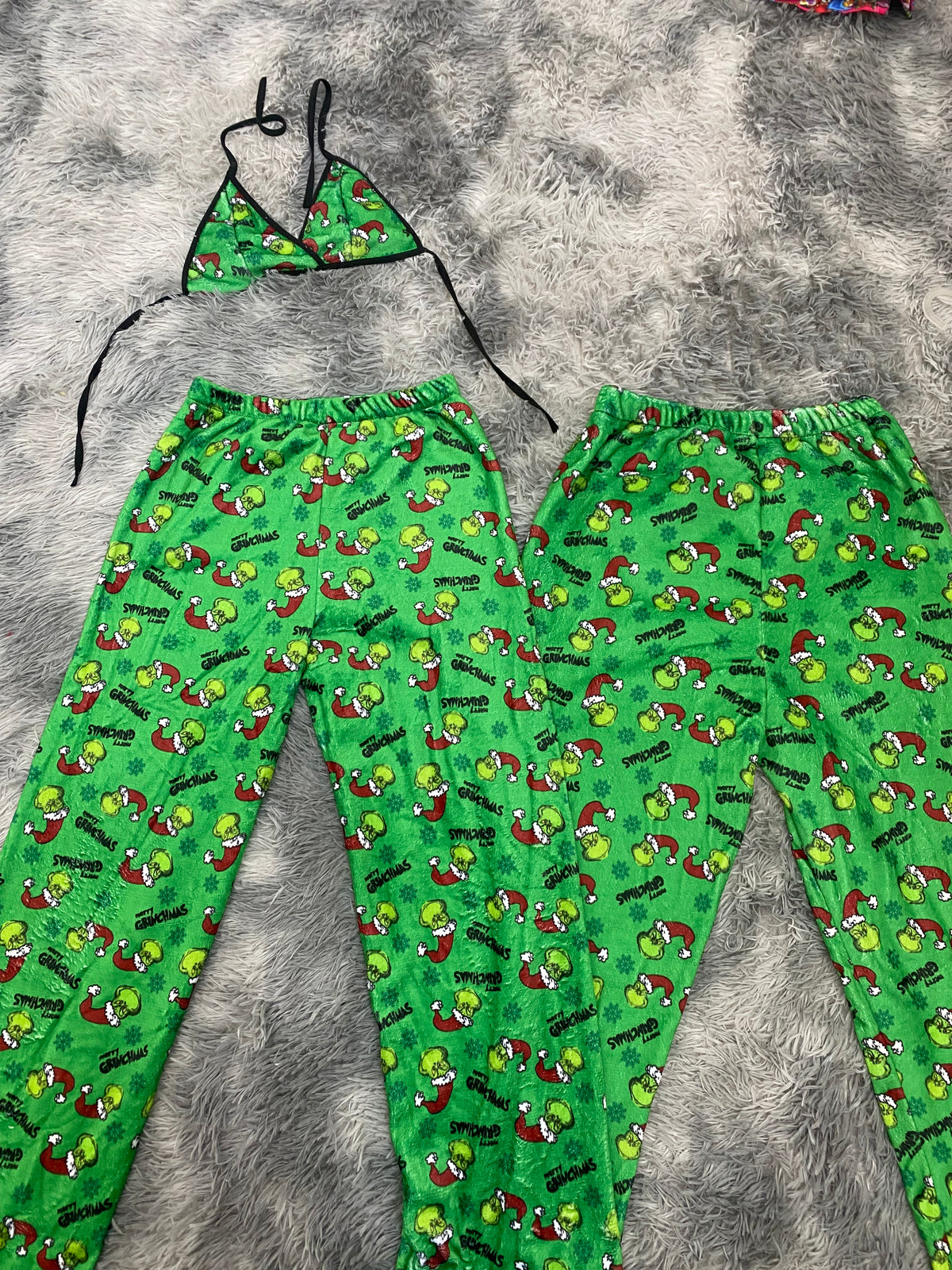 Grinch gorro navideño Duo De Pijama Afelpada