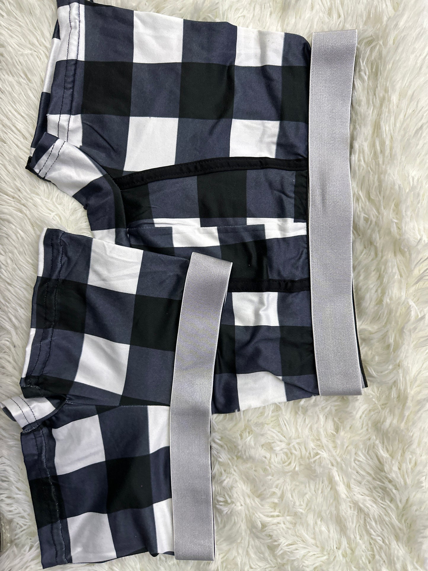 Black White Squares Negro Duo Unitalla De 5 Piezas