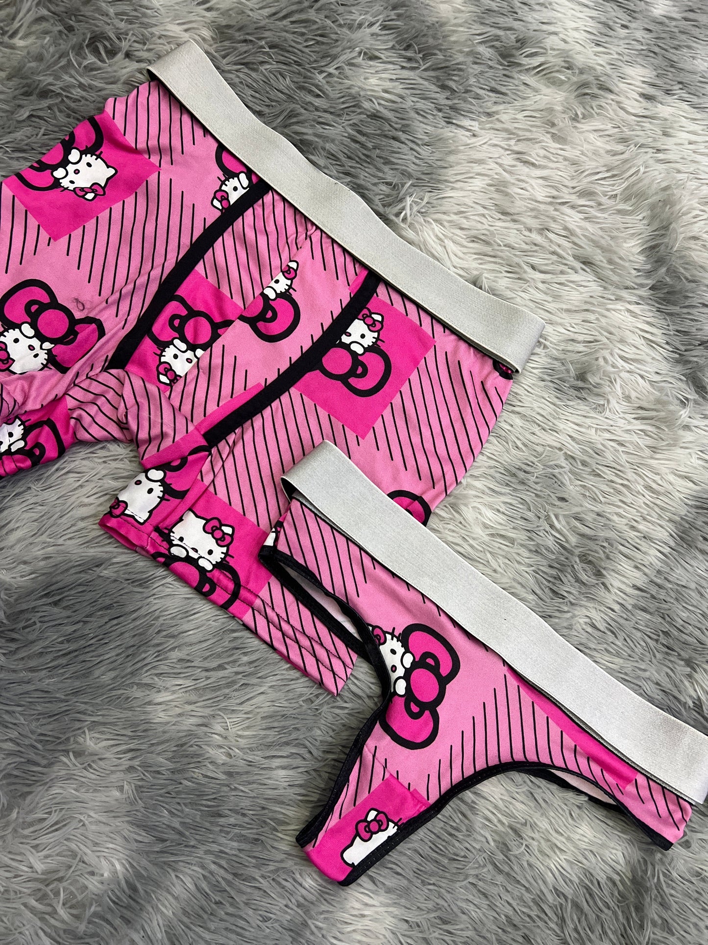Hello Kitty Plaid Pink duo unitalla con tanga