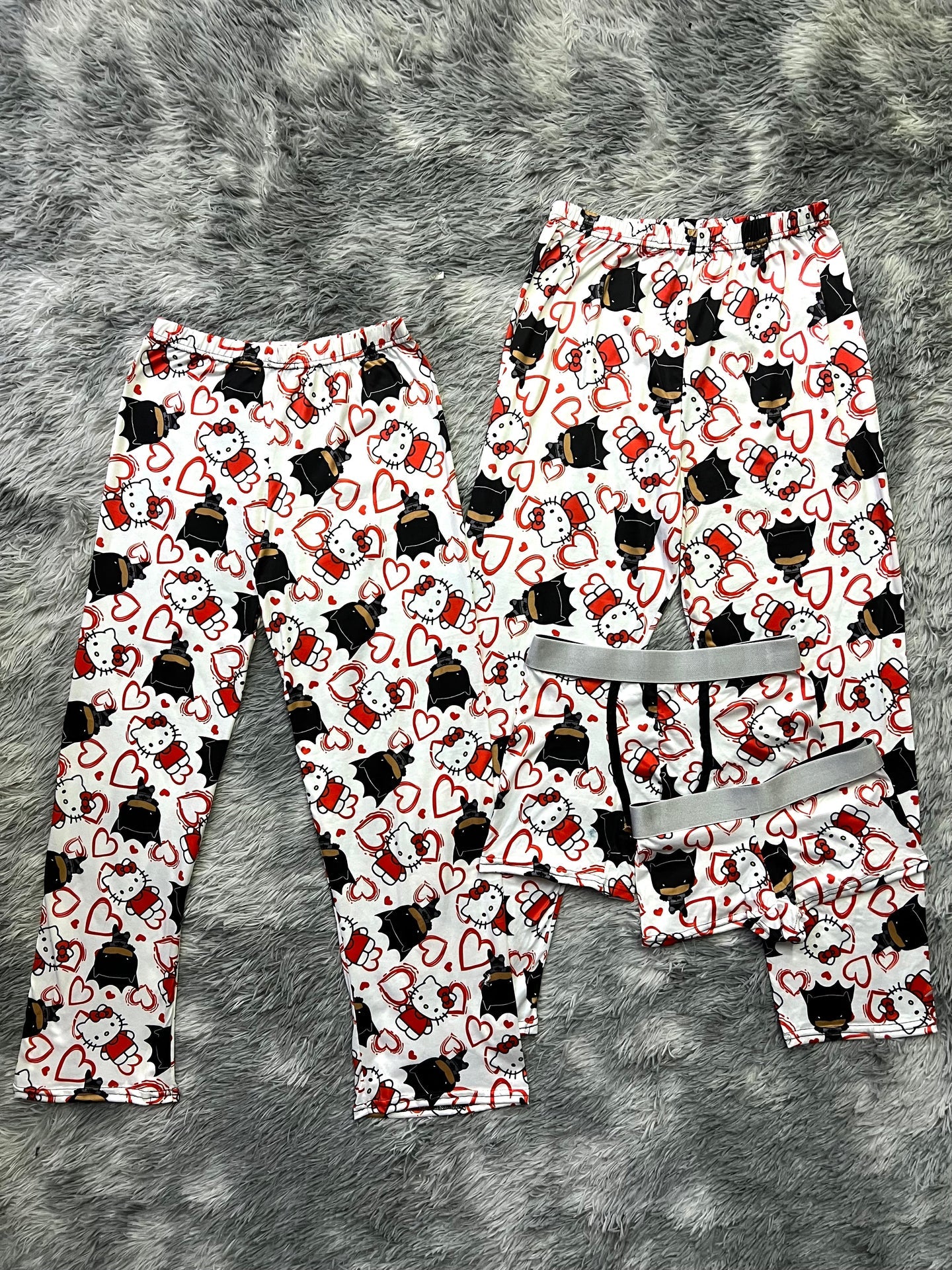 Kitty Batman Print 5 piece pajama set Cute Nights 😺🦇