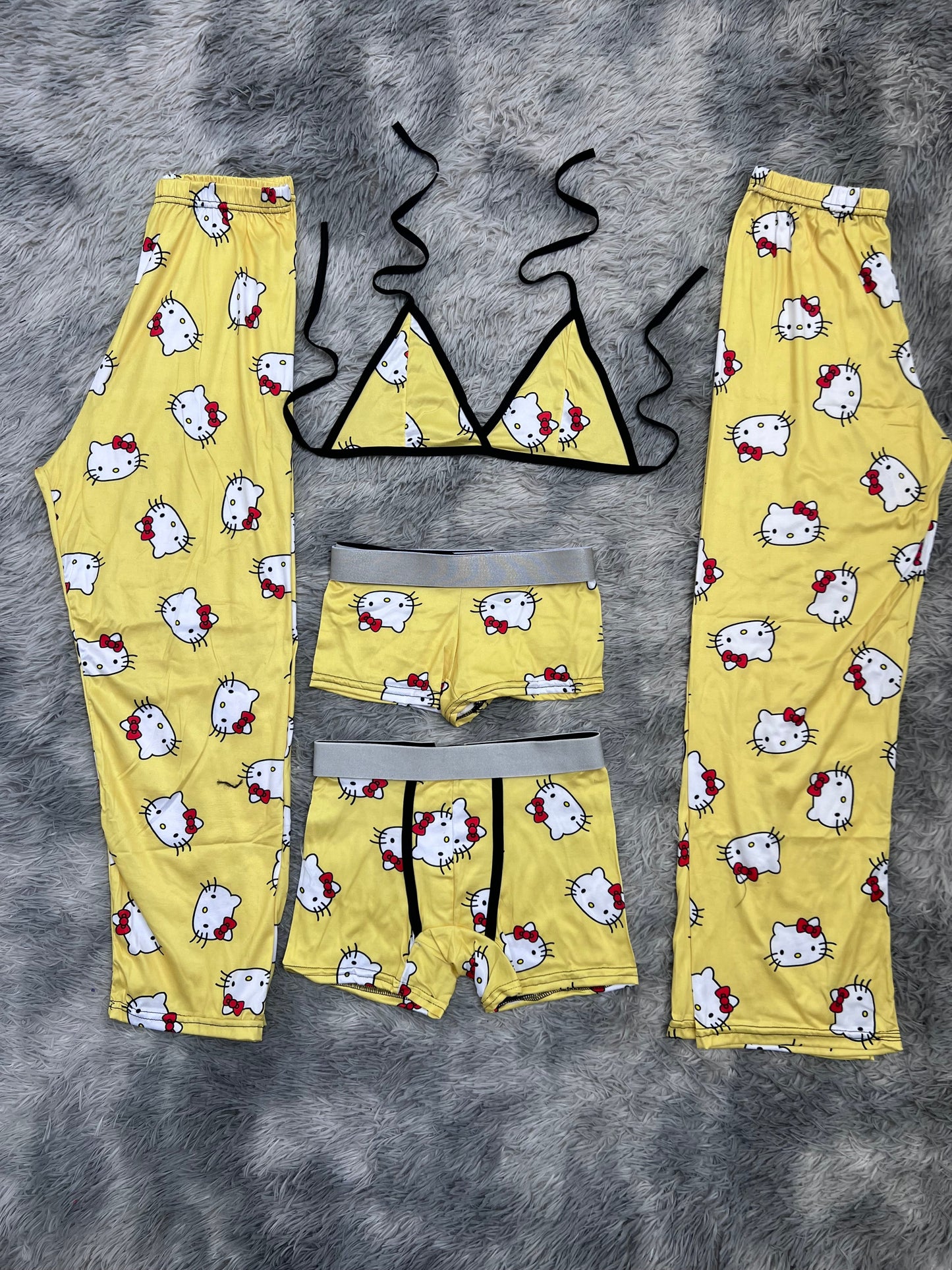 hello kitty amarillo pijama 5 piezas