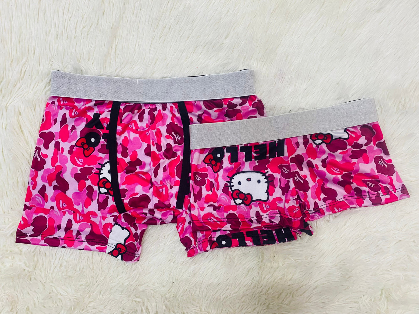 Hello Kitty Camuflaje Rosa Duo Unitalla Con boxer.