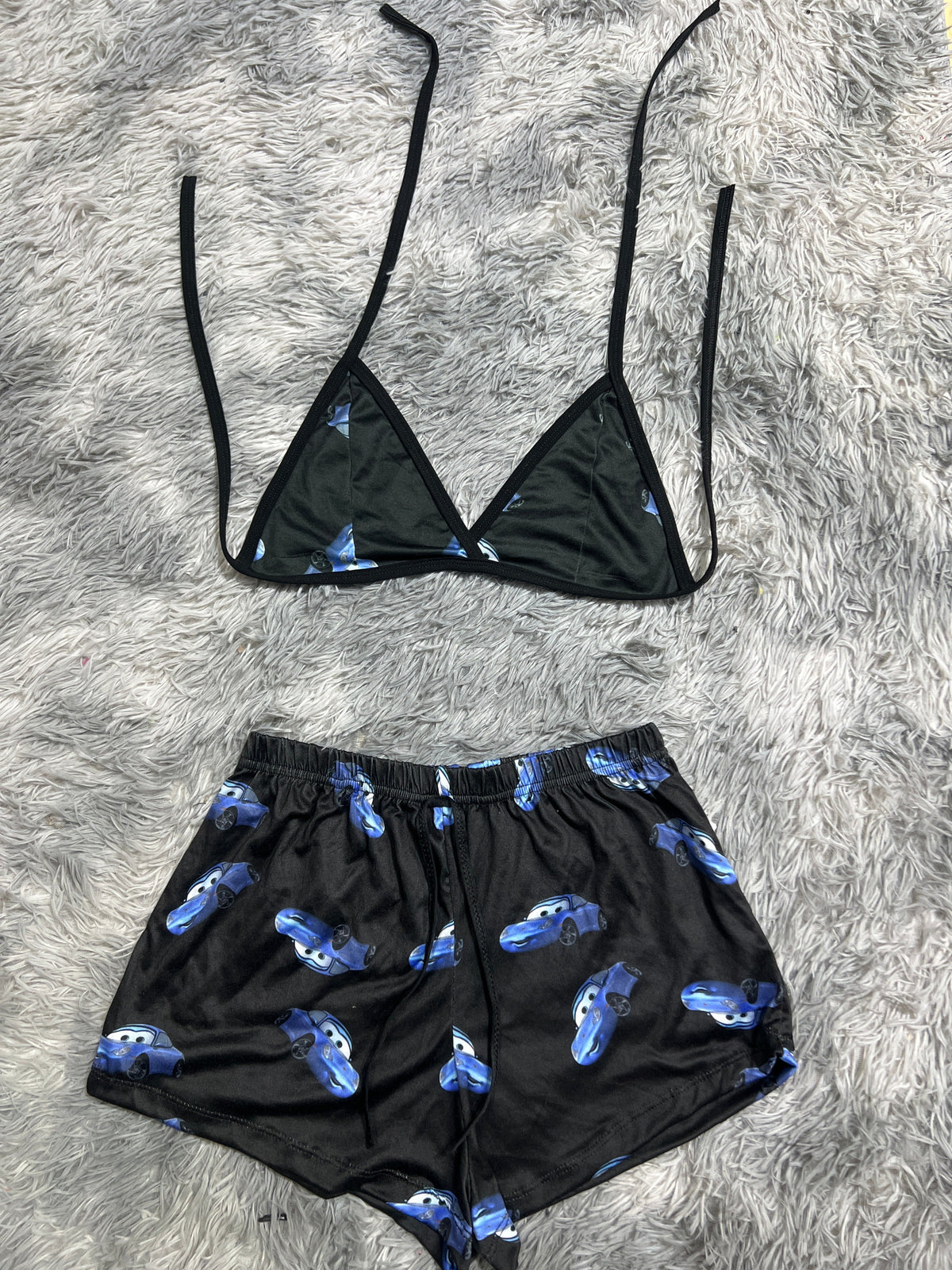 Sally Azul Top Con Short Unitalla De Brush