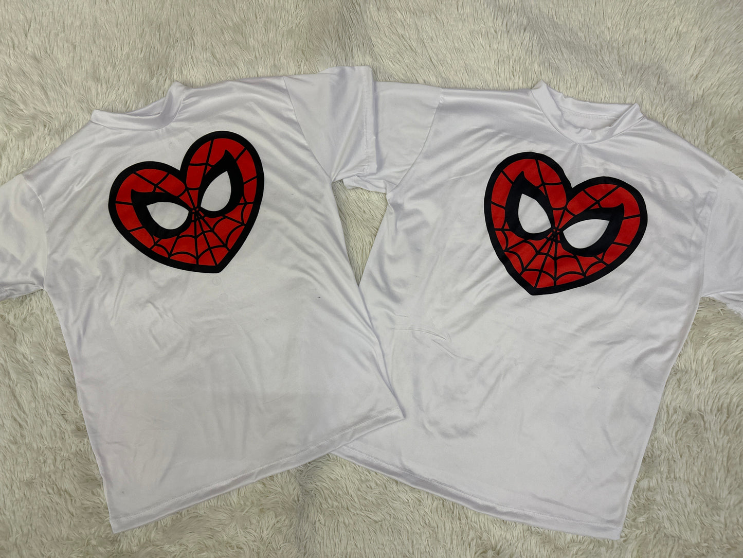 Spiderman corazón Dúo de playera!