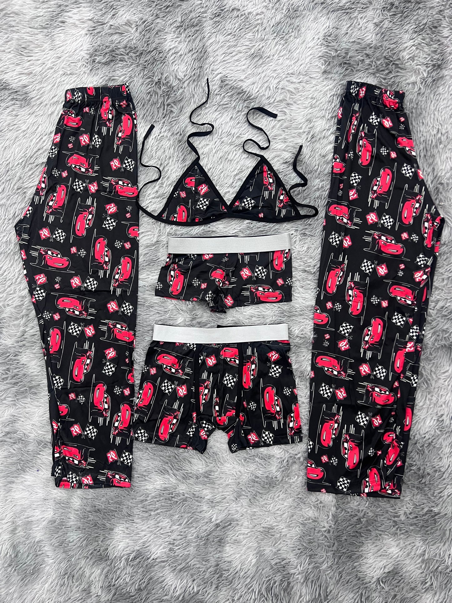 macqueen carrera fondo negro pijama 5 piezas