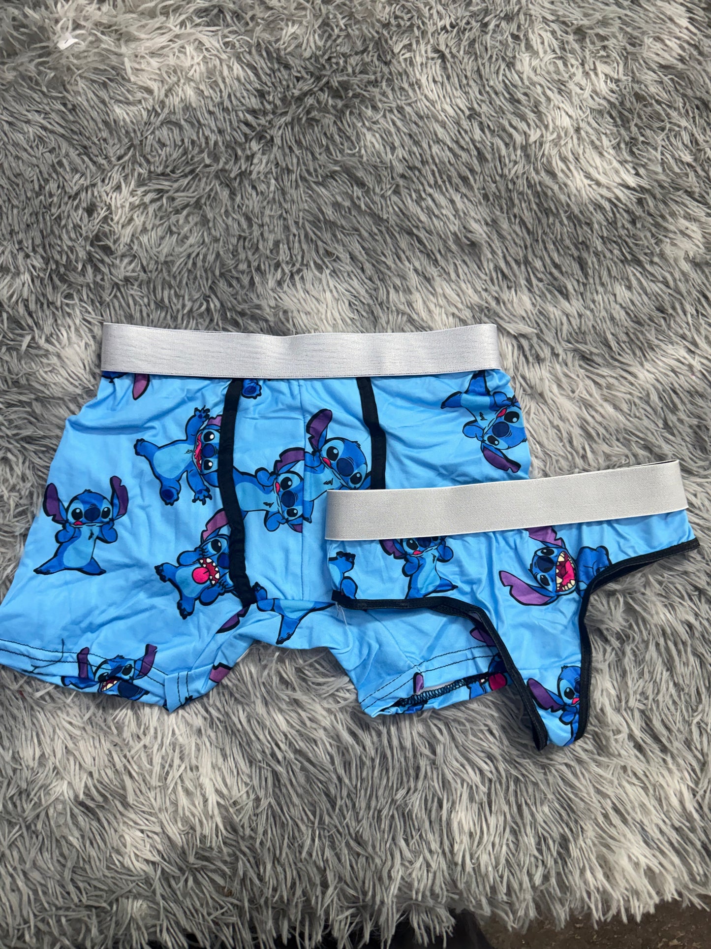 Stitch azul caras Duo Unitalla Con Tanga
