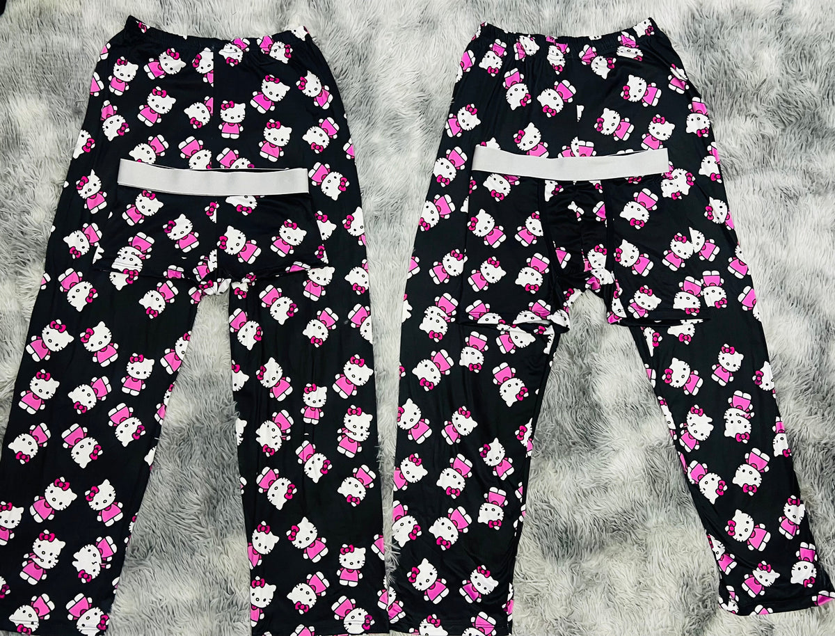 Hello Kitty Negro Pijama De 5 Piezas