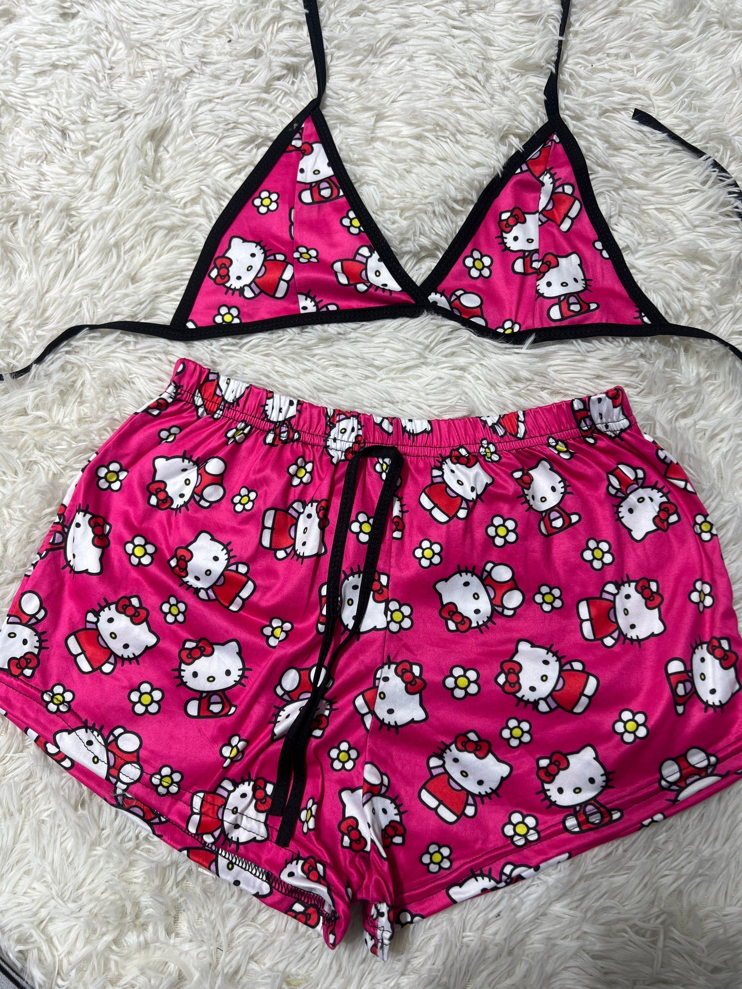 hello kitty rosa top con short unitalla de brush