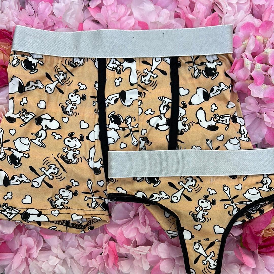 Snoopy Marrón Duo Unitalla Con Tanga