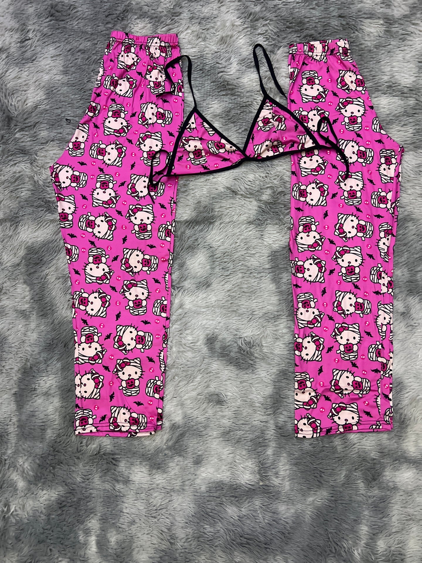 Kitty momia rosa duo de pijama afelpada