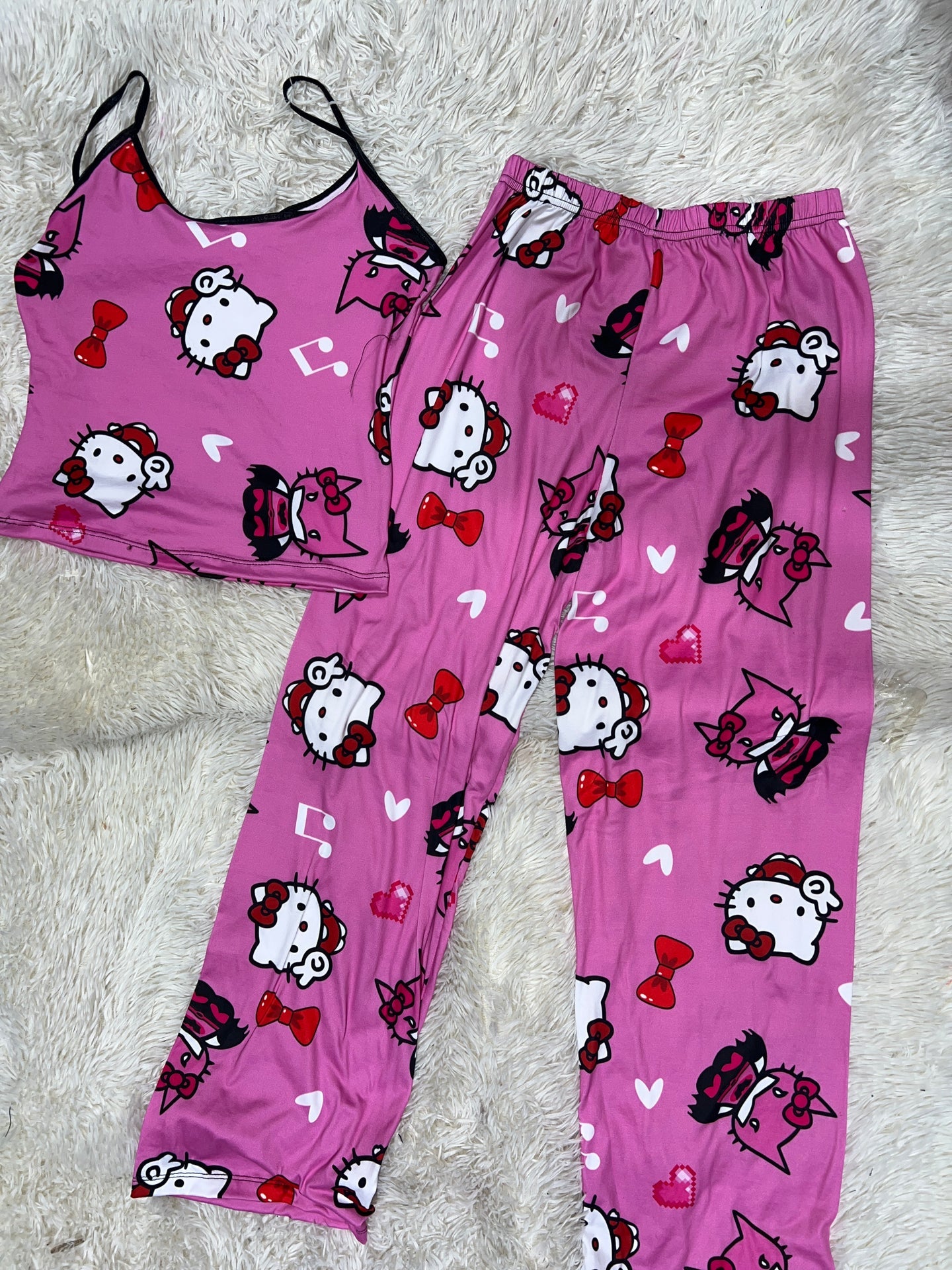Hello kitty y Batman blusa con pantalón pijama de dama