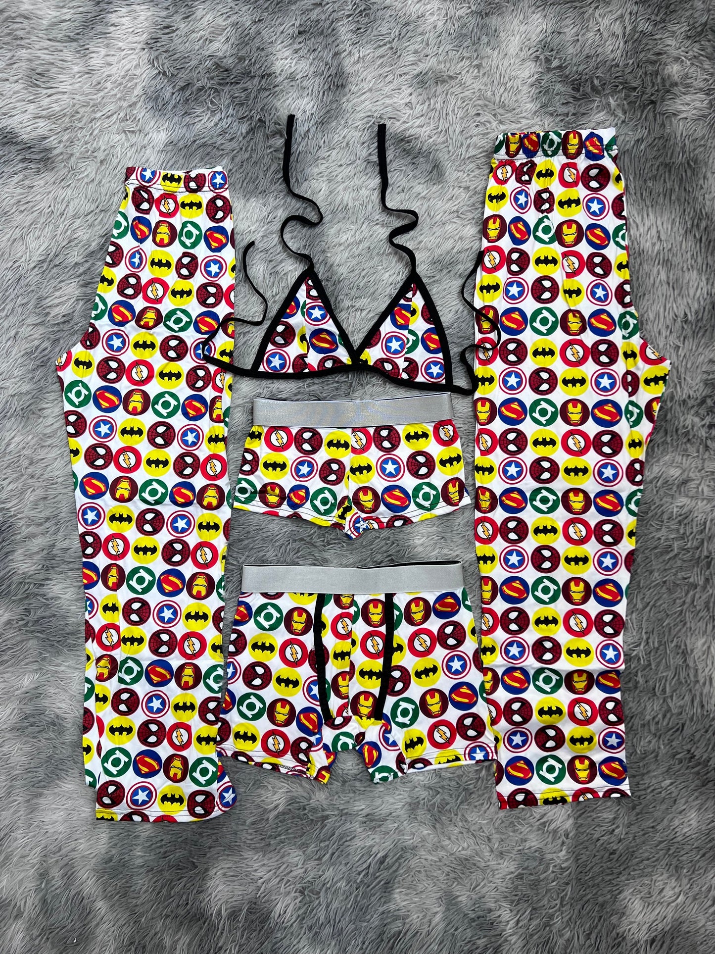 superhéroes escudos pijama 5 piezas
