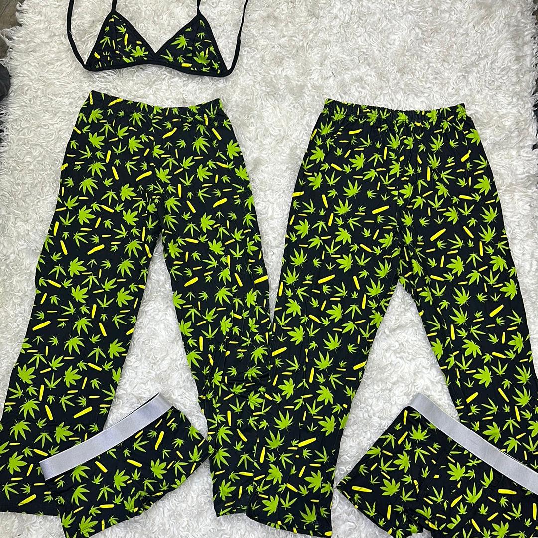 Weed Pijama De 5 Piezas