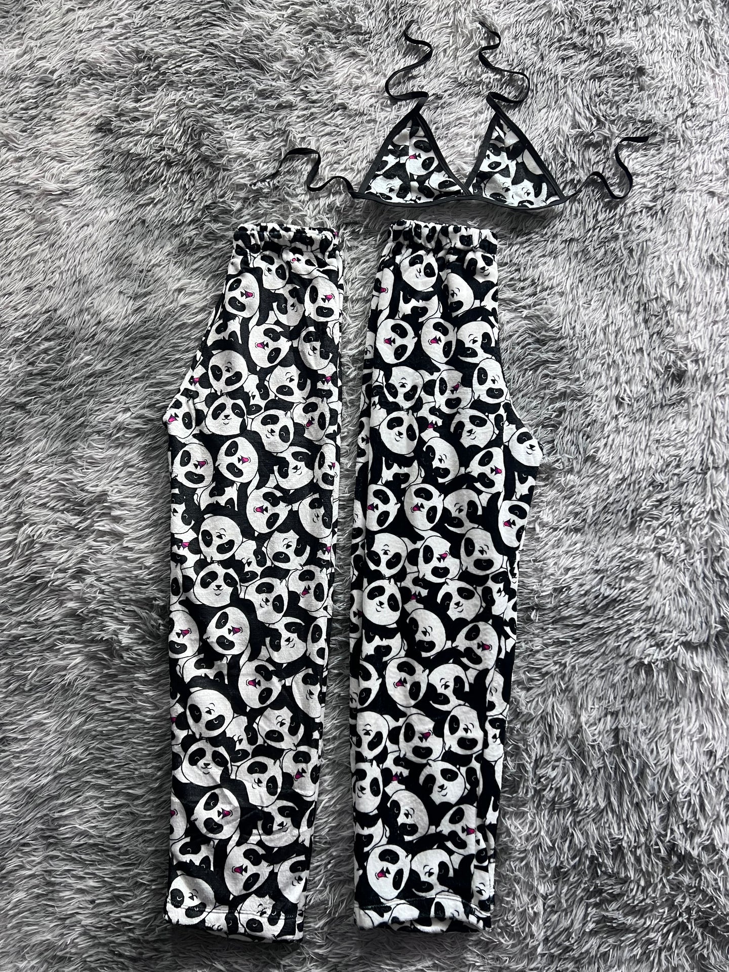 Osos panda Duo de Pijama Afelpada
