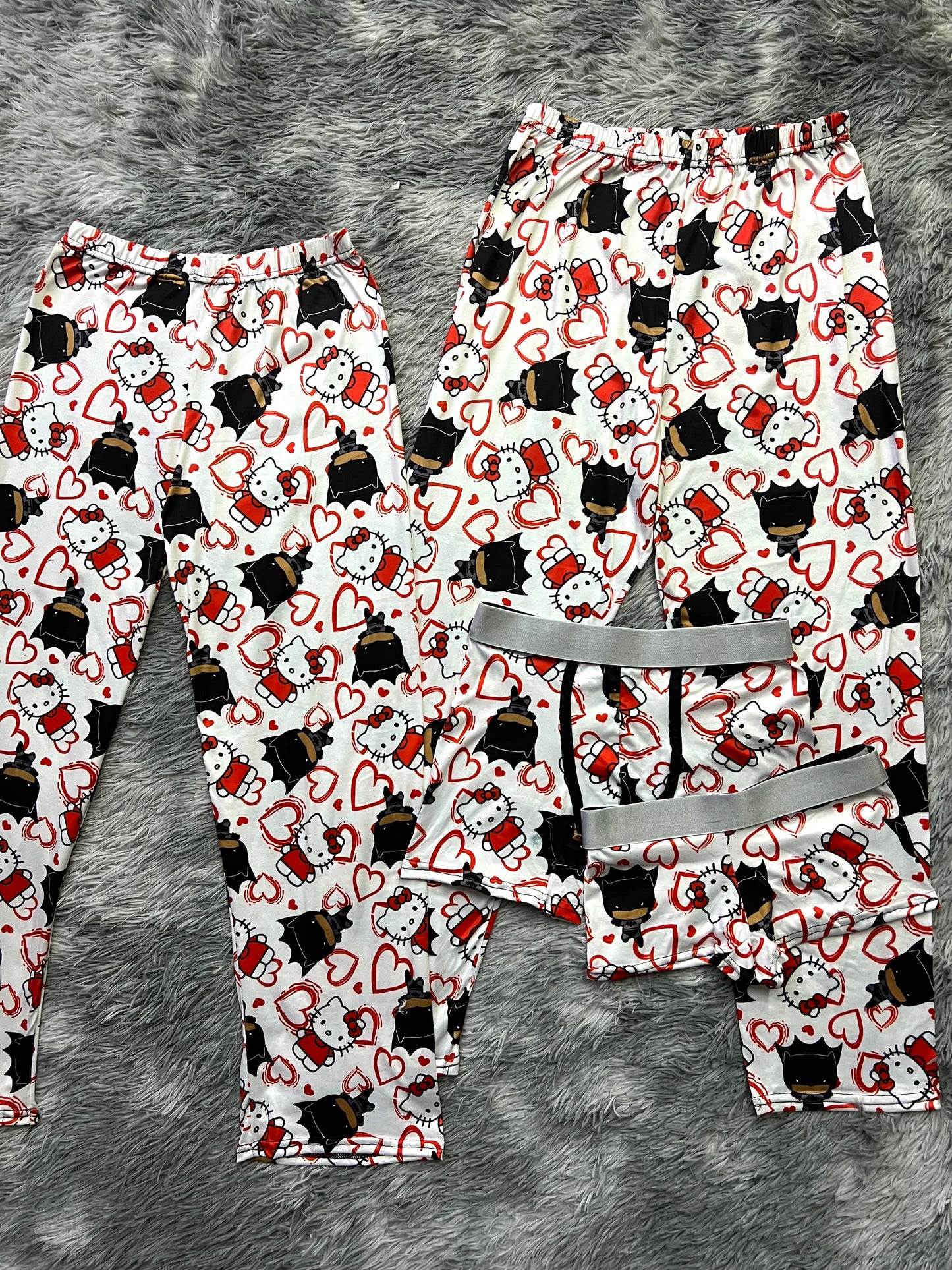 Kitty Batman Azul Duo de pijama de 5 piezas.