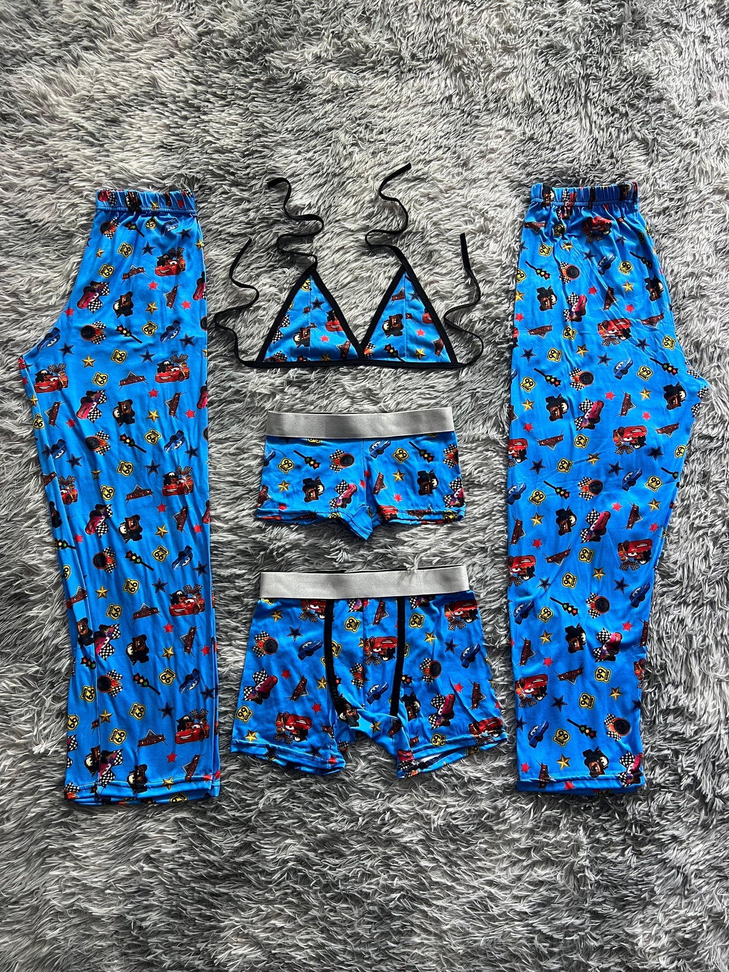 cars fondo azul pijama 5 piezas