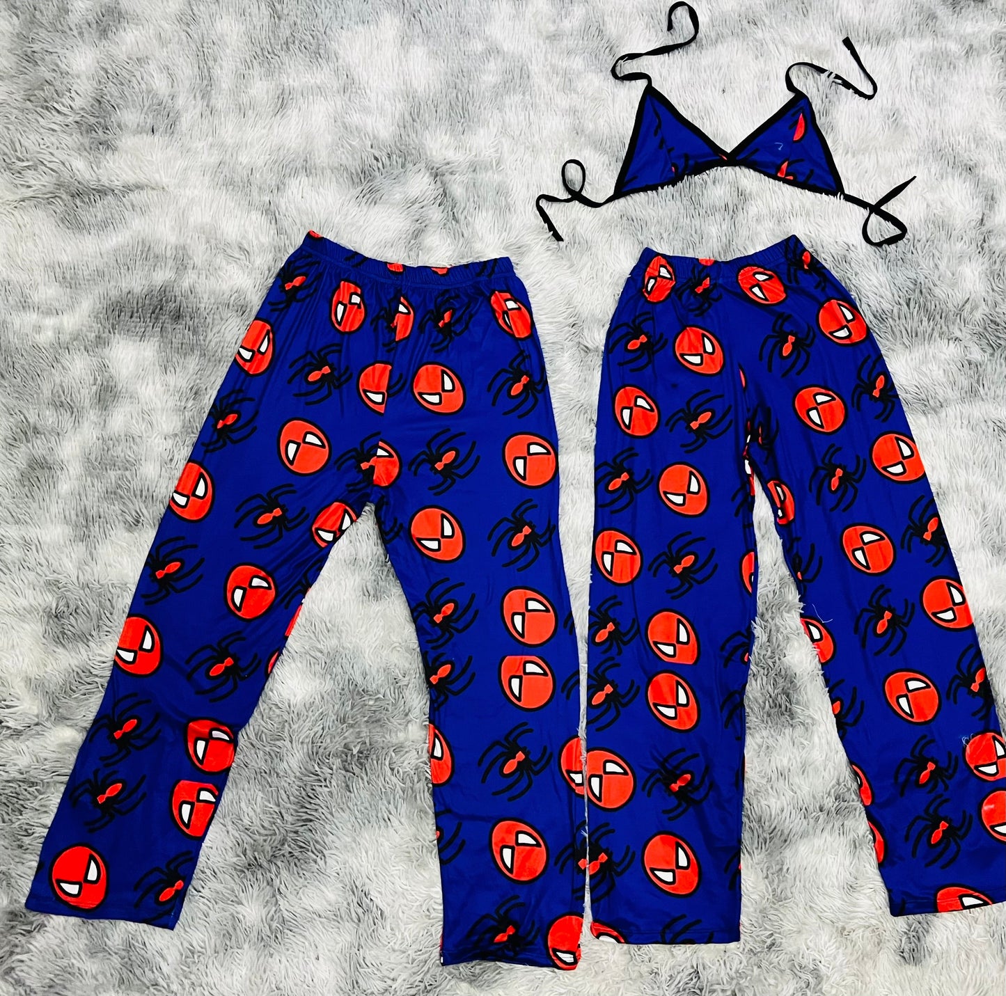 Spider Man Azul Duo de pijama afelpada.