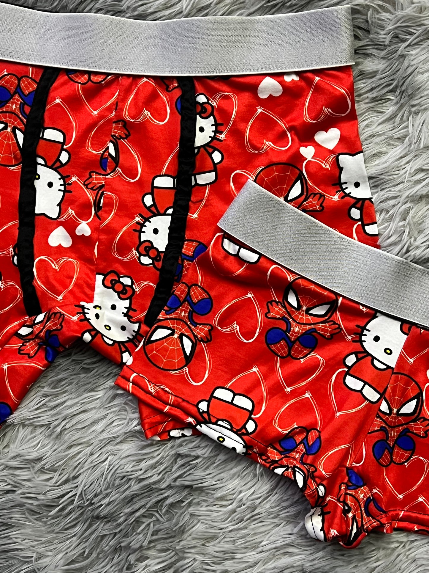 Gatito Spiderman Rojo Duo Unitalla Con boxer.