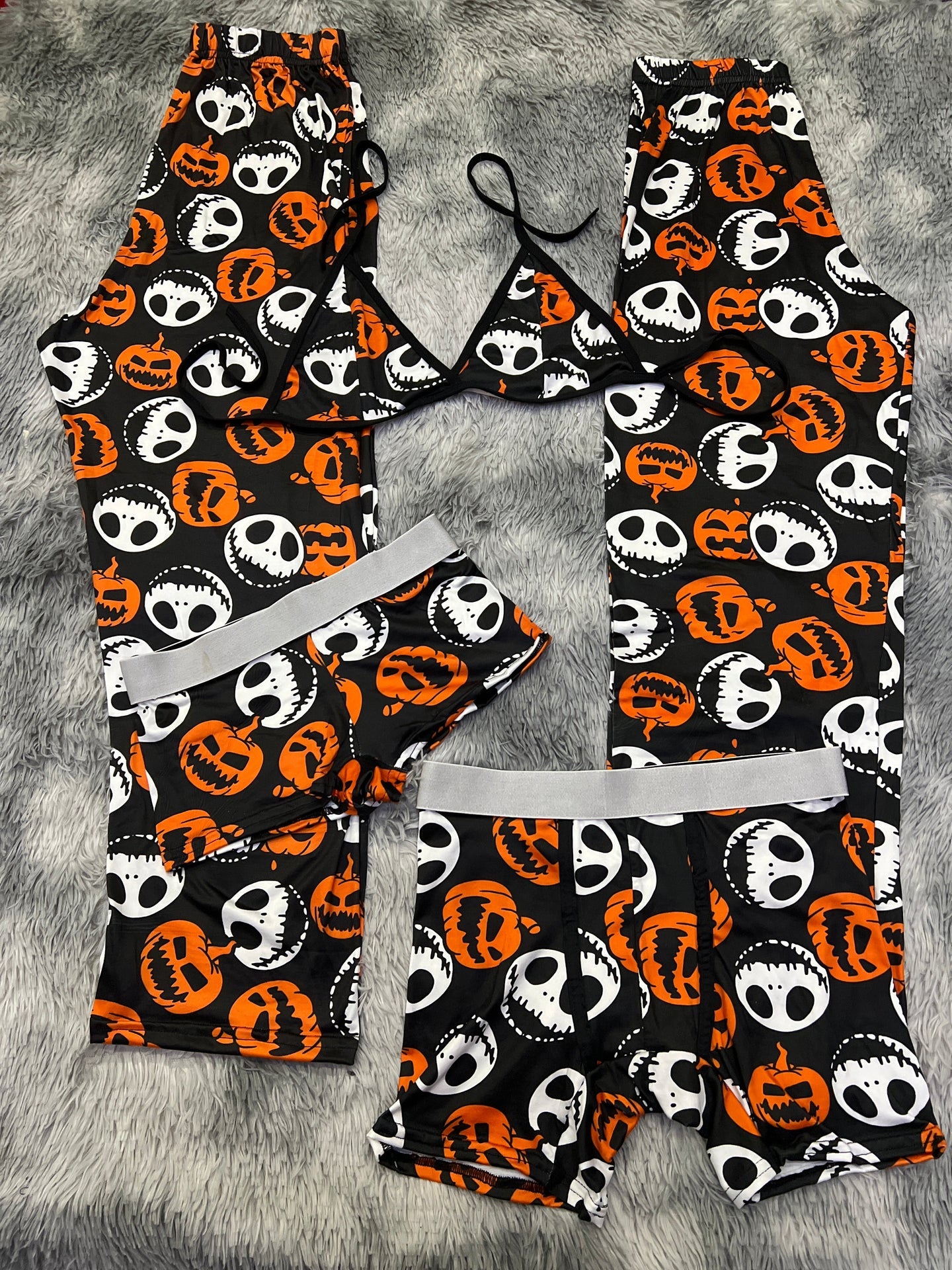 Orange Jack 5 piece pajama set For Couples 🎃😊