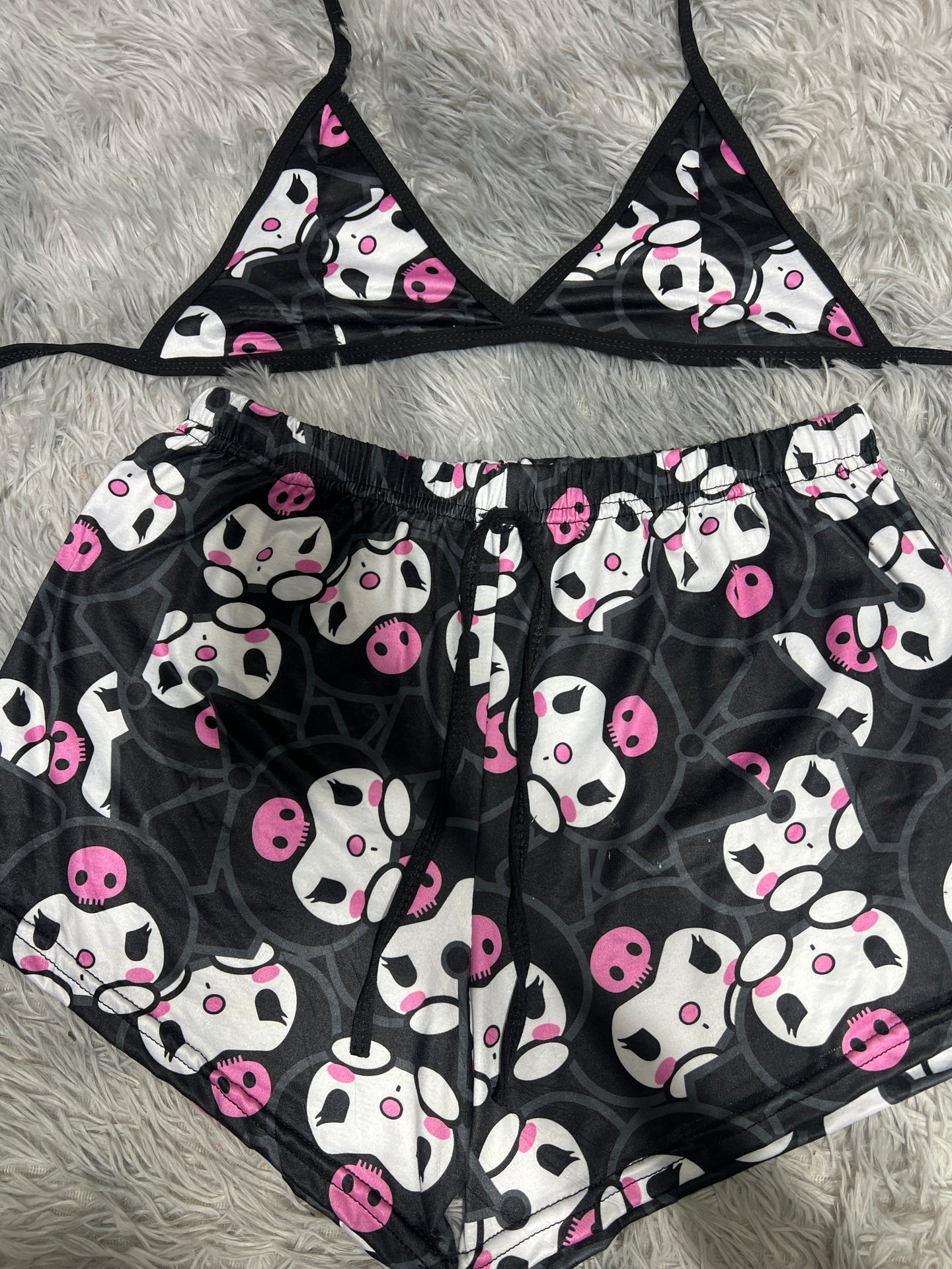 Caras Kuromi Top con short unitalla de brush