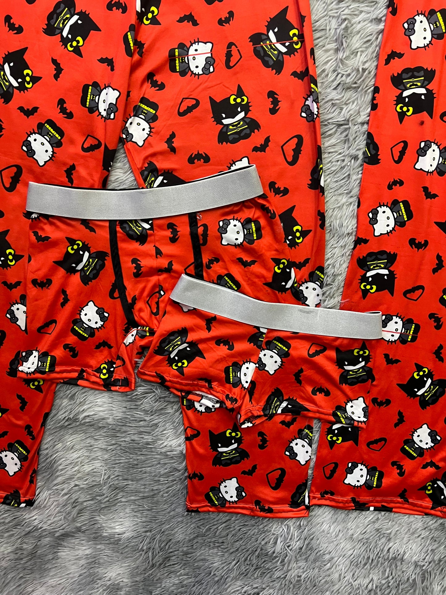 Hello Kitty Batman Rojo Duo Unitalla De 5 Piezas