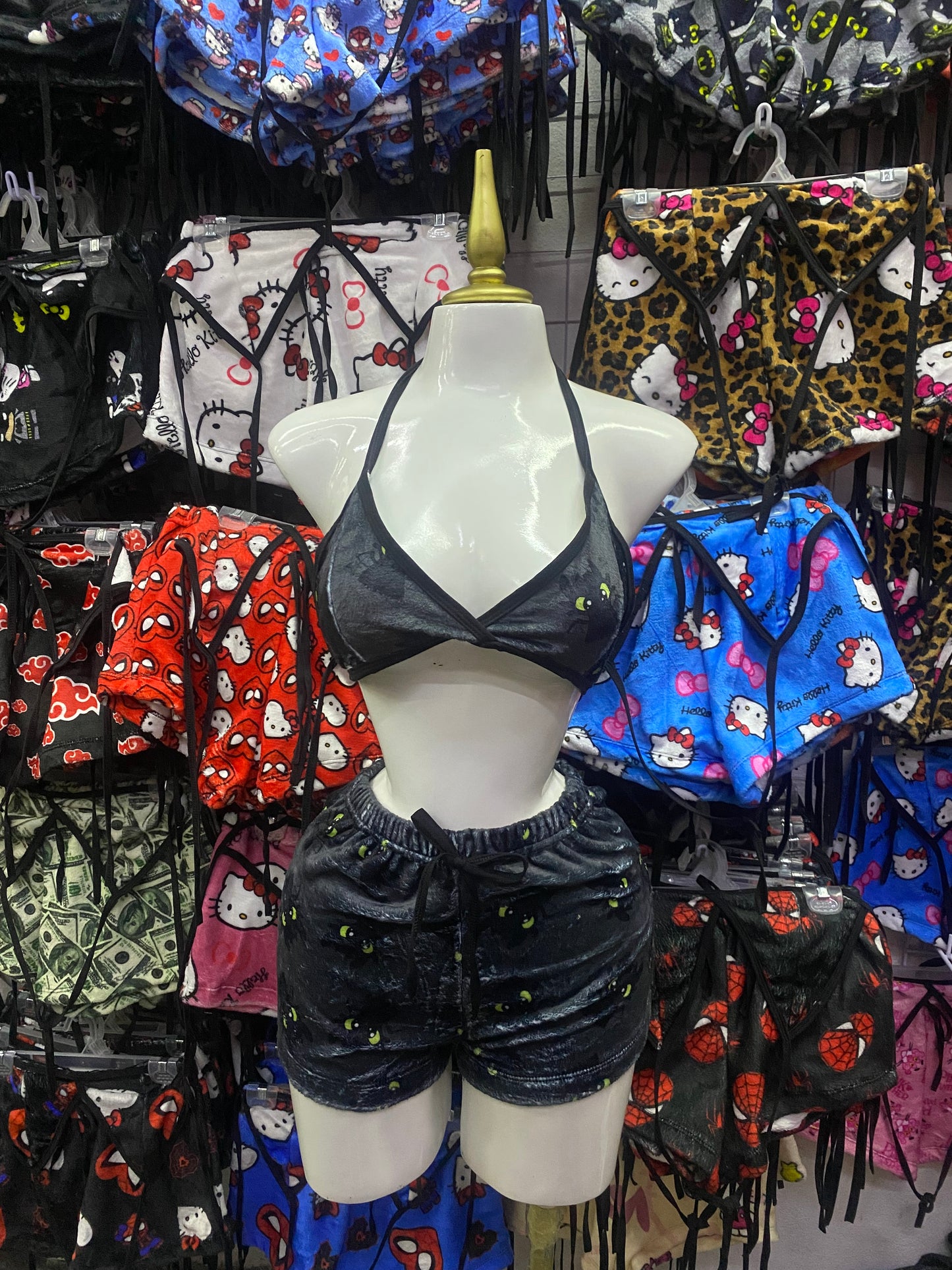 Chimuelo Pijama de dama short con top individual de dama afelpado