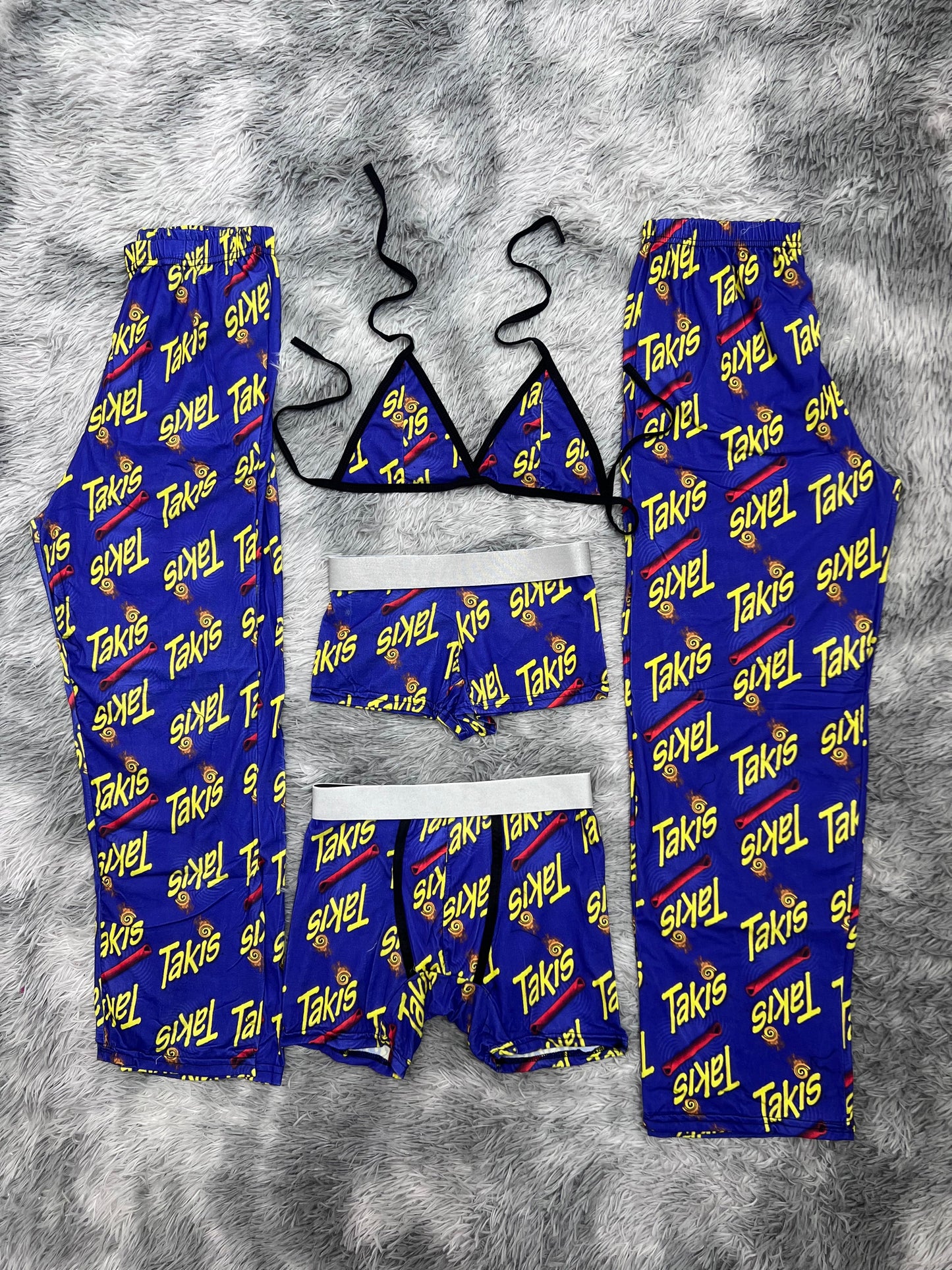 takis morado pijama 5 piezas