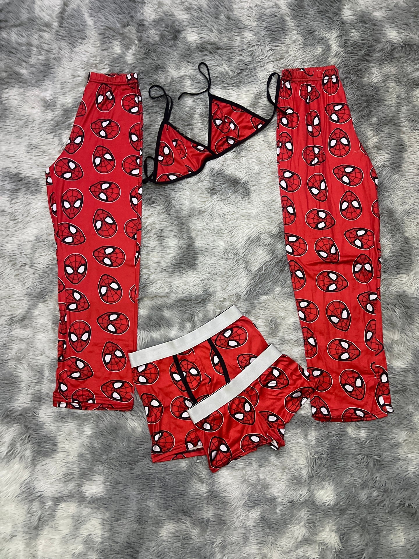 Spider-Man Red faces 5 piece pajama set 🕷