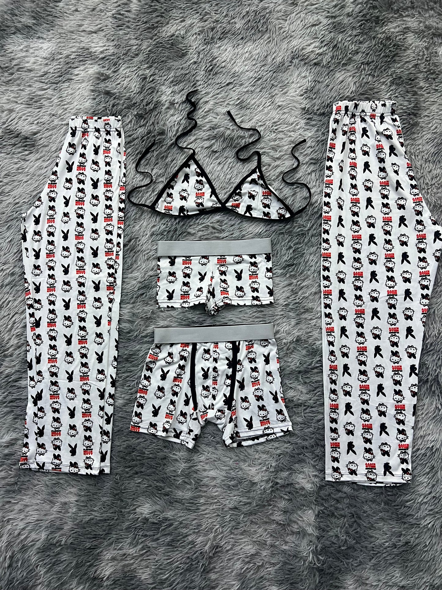 Play boy x hello kitty pijama 5 piezas