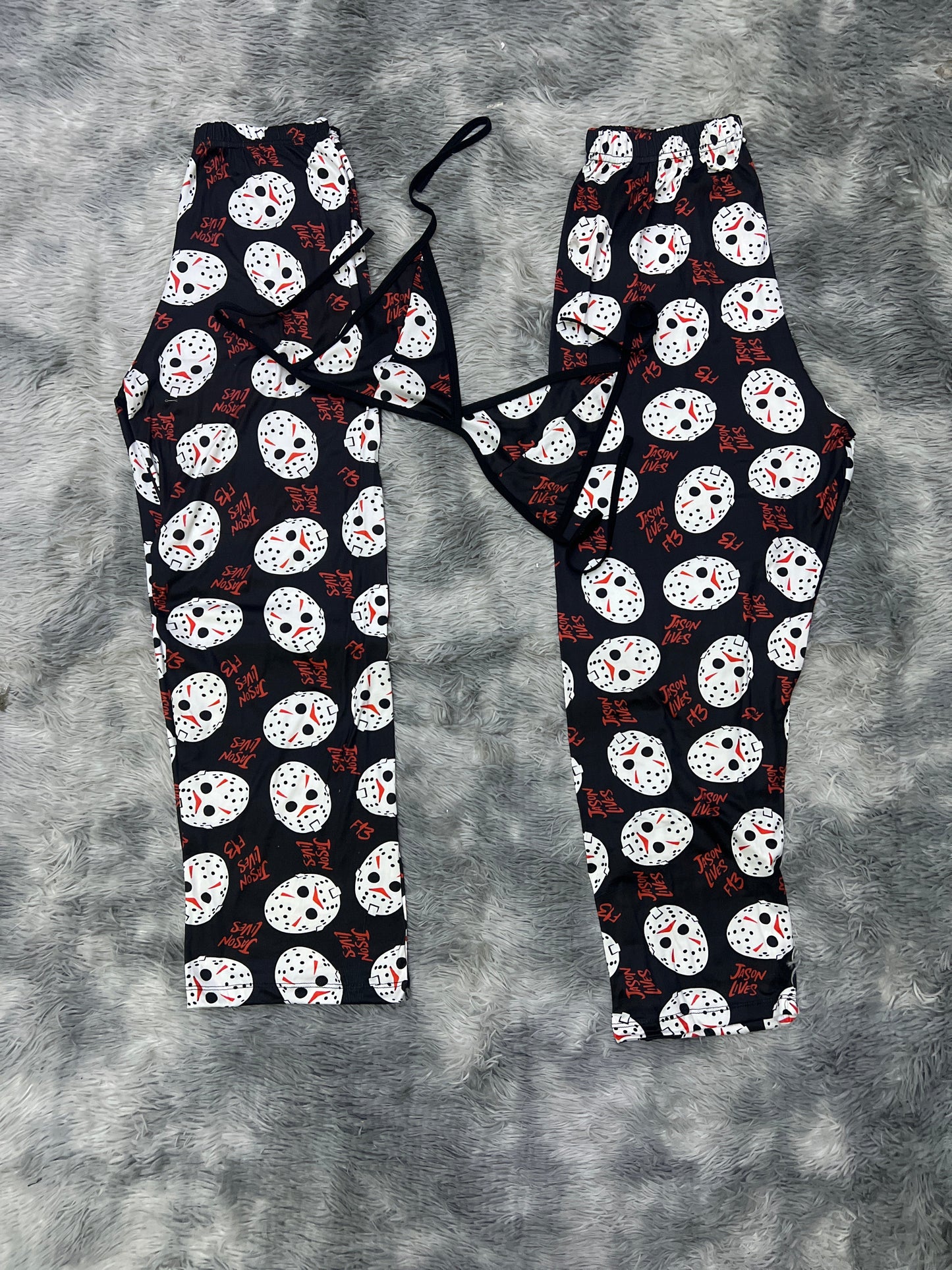 Jason Negro Duo de pijama afelpada.