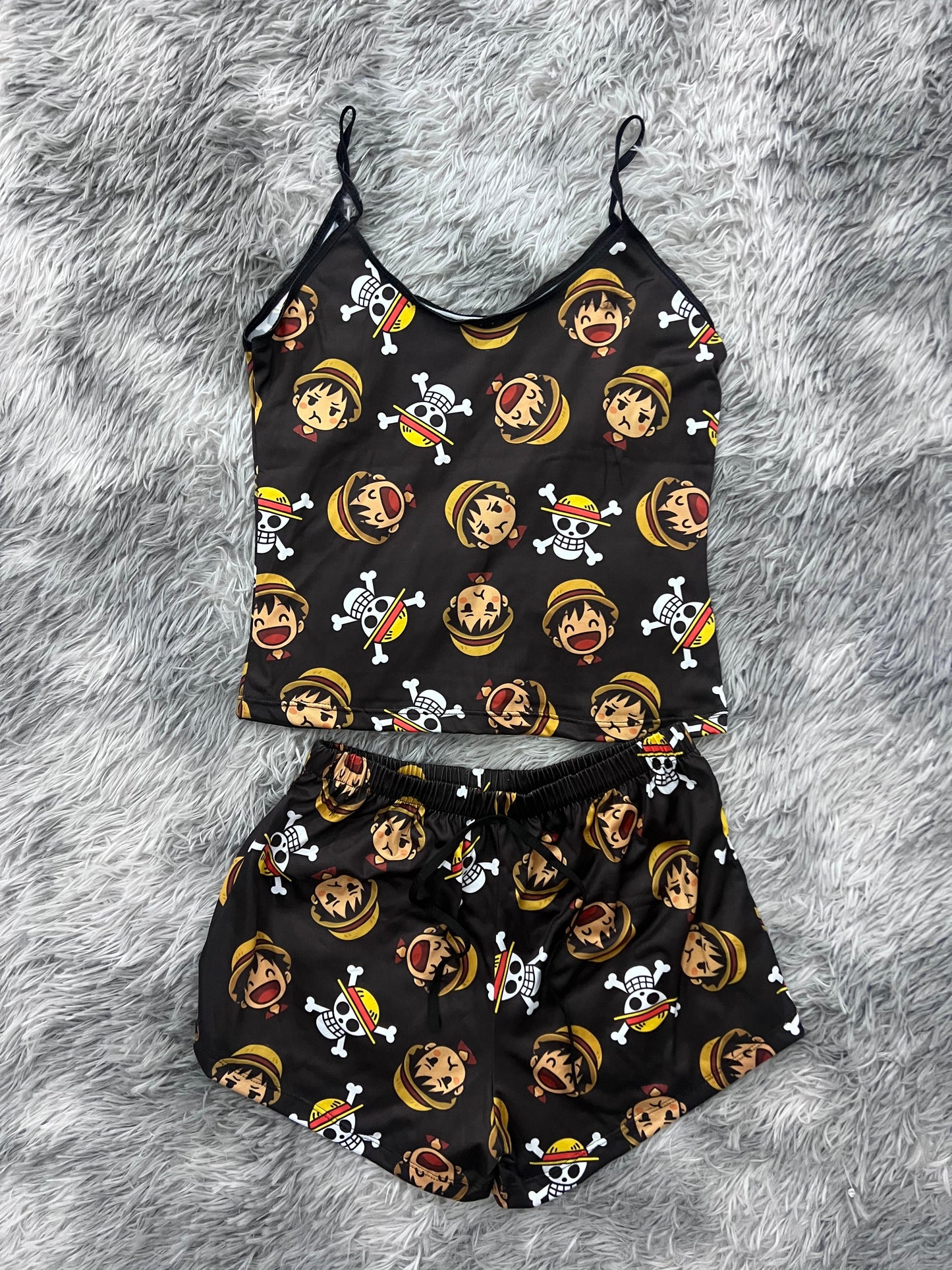 one piece luffy blusa con short unitalla de brush