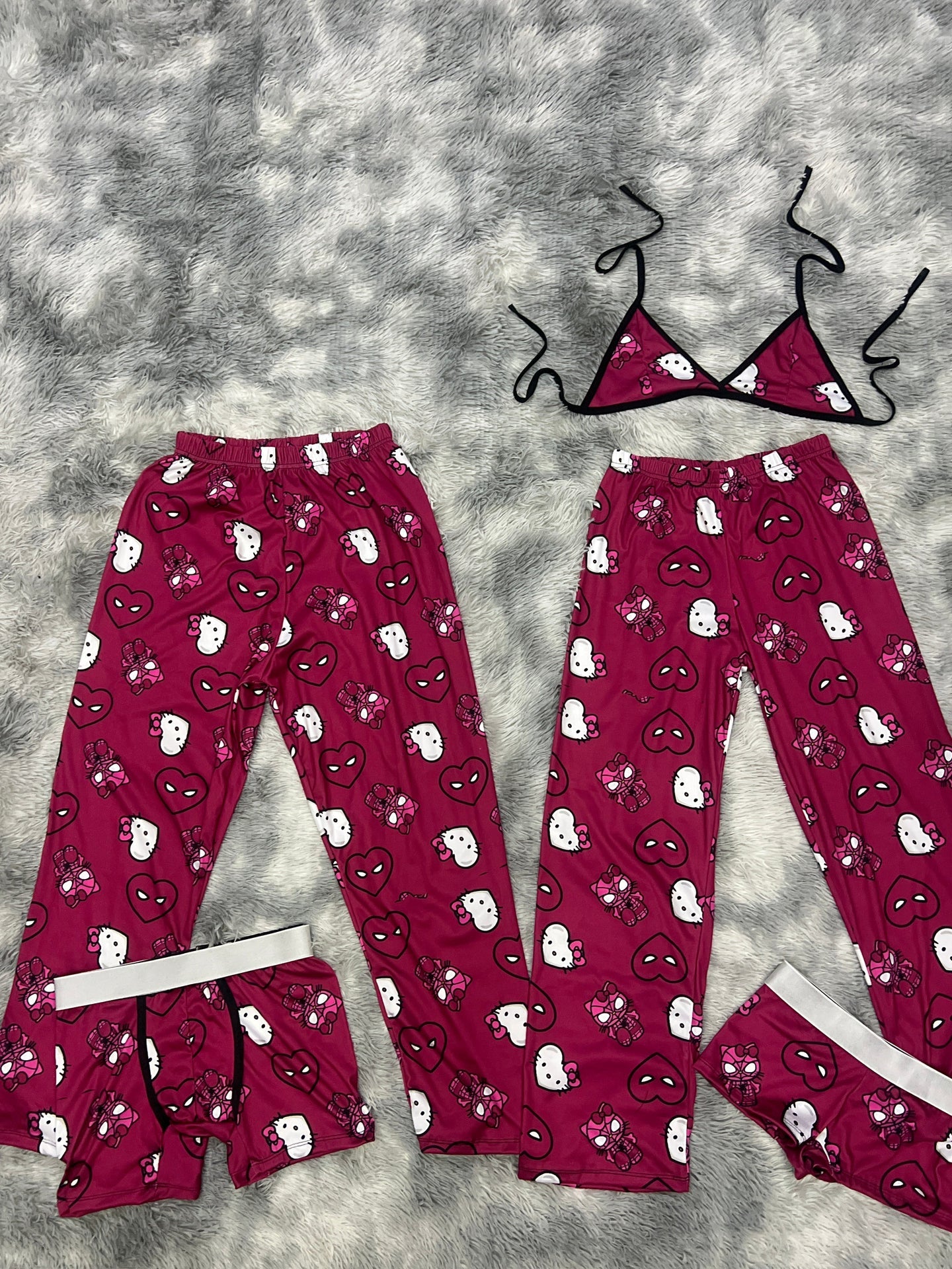 SpiderKitty Fuchsia 5 piece pajama set 😍