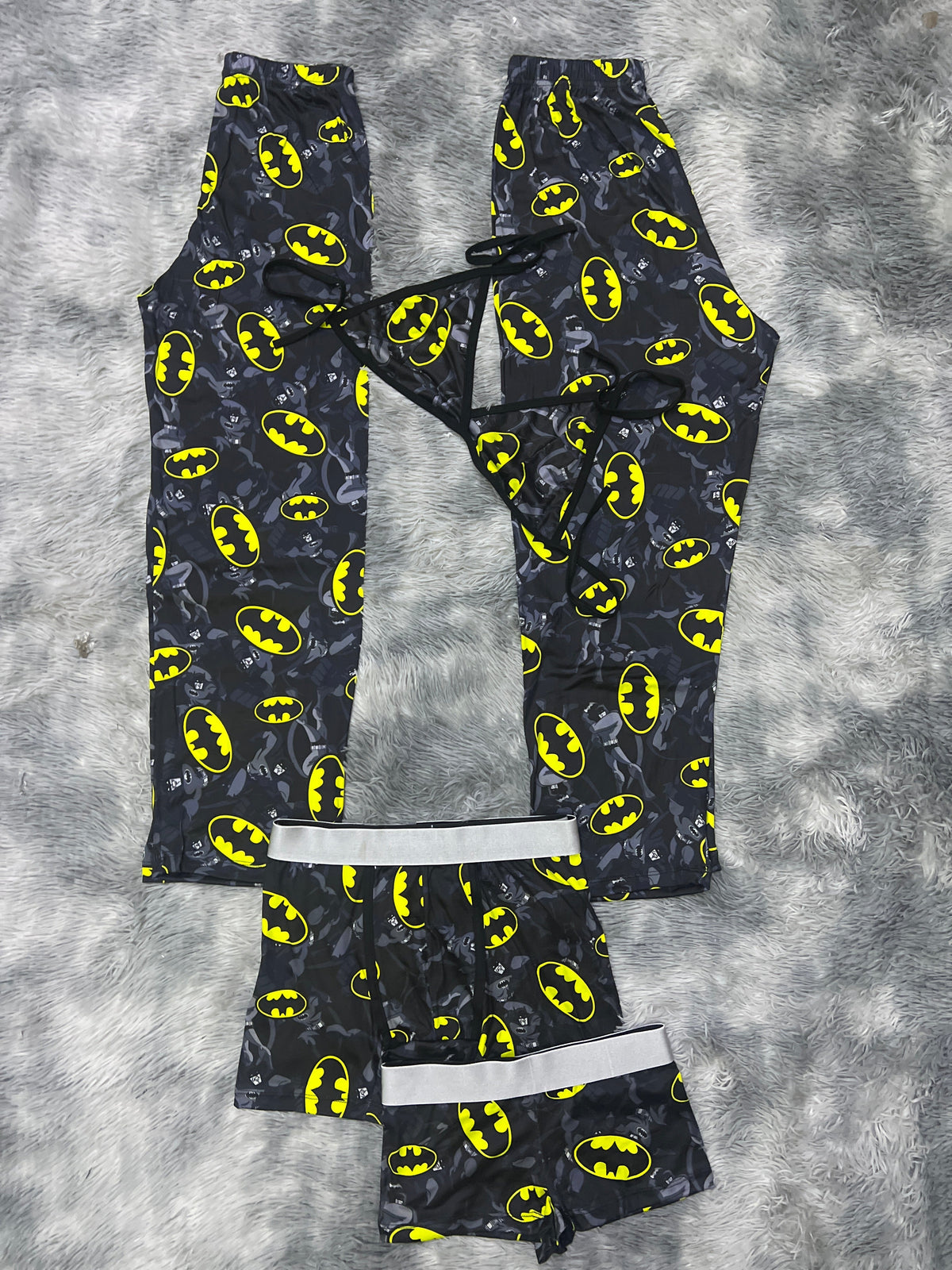 Batman Negro Cómics Nightwear Pijama De 5 Piezas