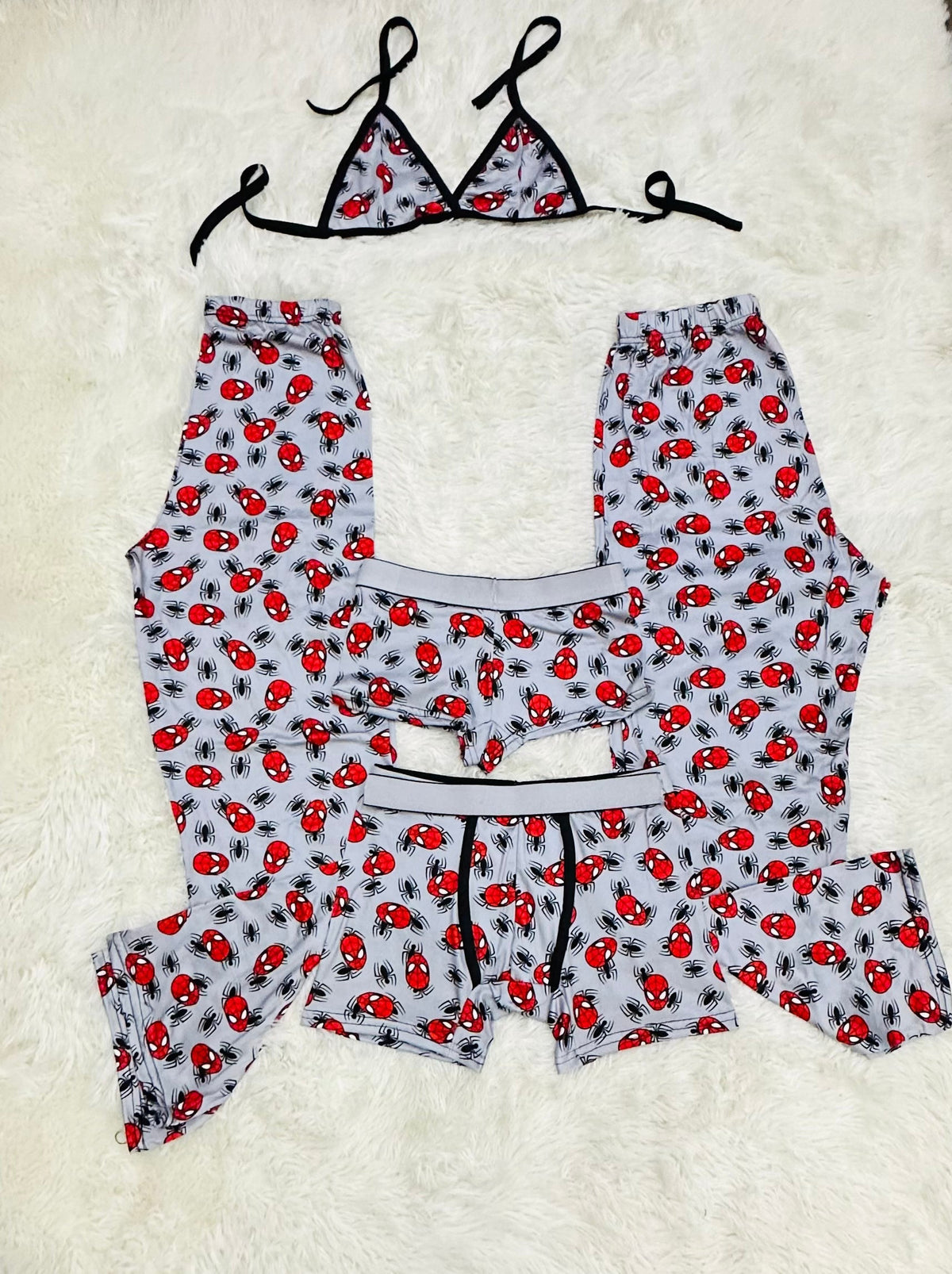 Spider-man Gris Pijama De 5 Piezas