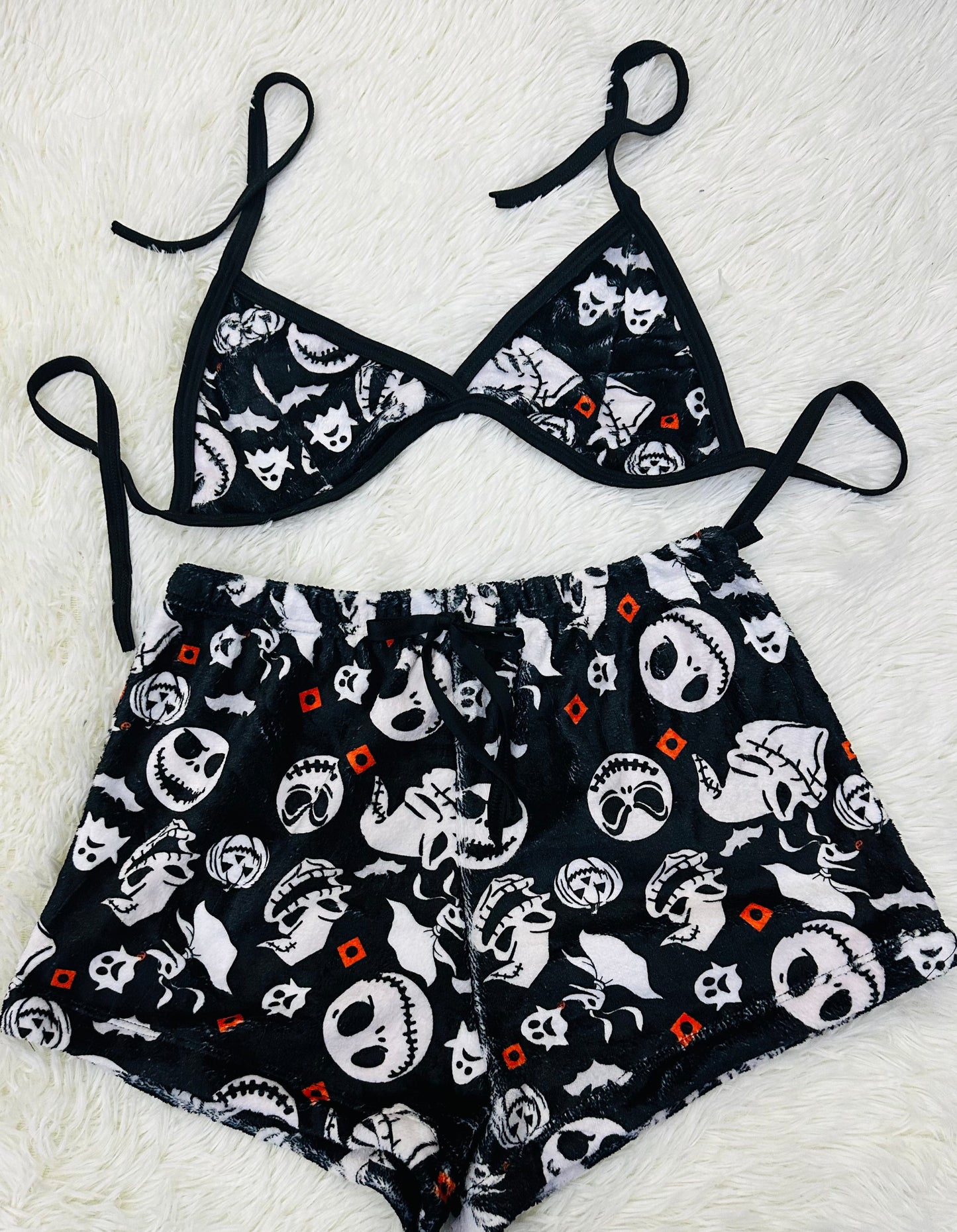 Pijama Pareja Lazo Frontal Gris short con top