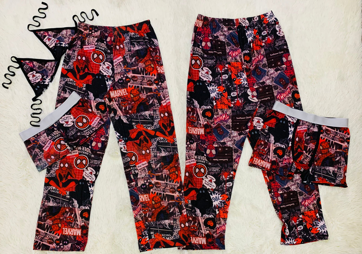 Spider-man Cómics Pijama De 5 Piezas