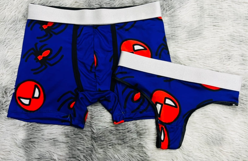 Spiderman caras fondo Azul duo tanga